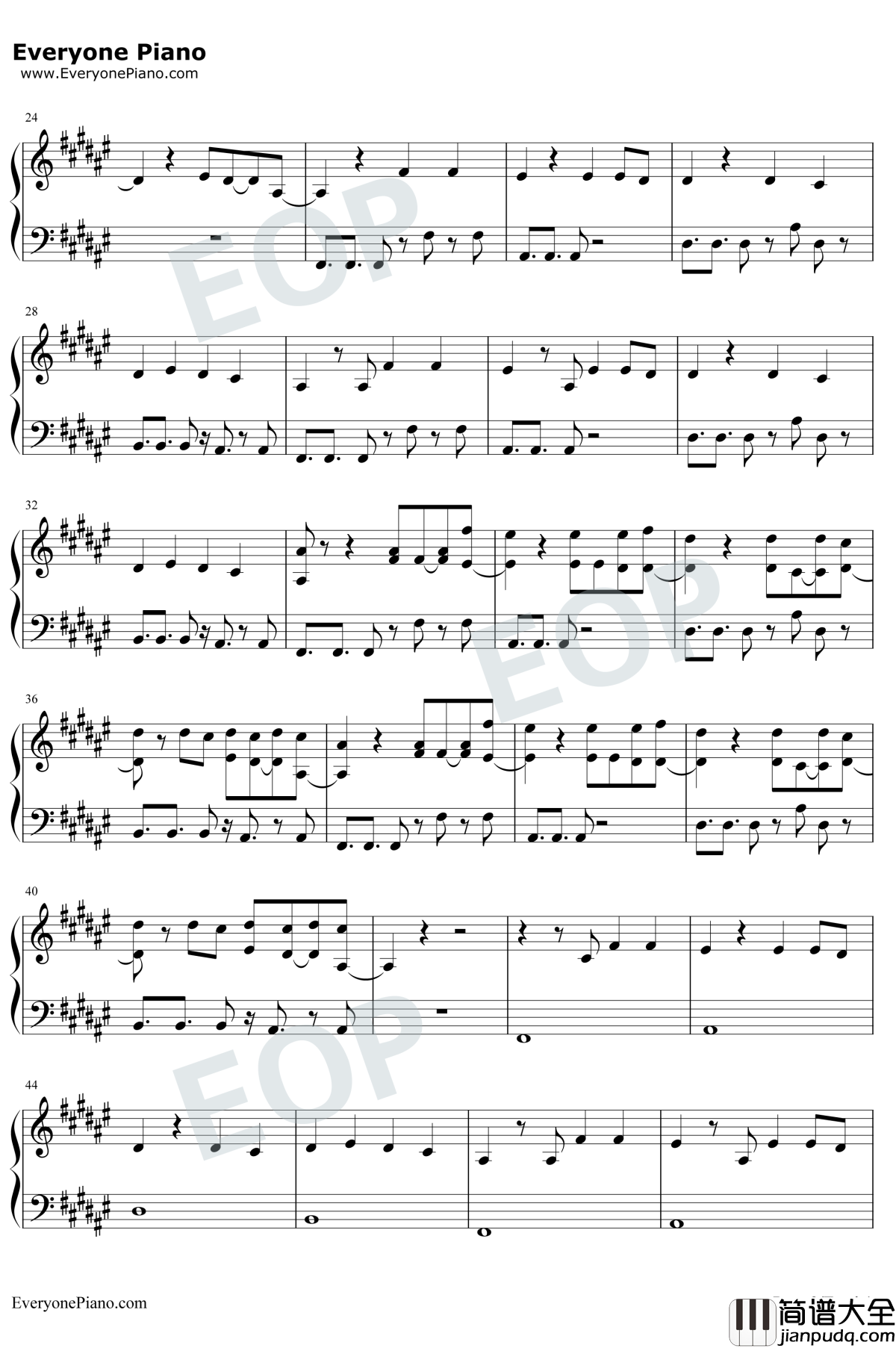 In_My_Mind钢琴谱_Dynoro_/_GigiD'Agostino