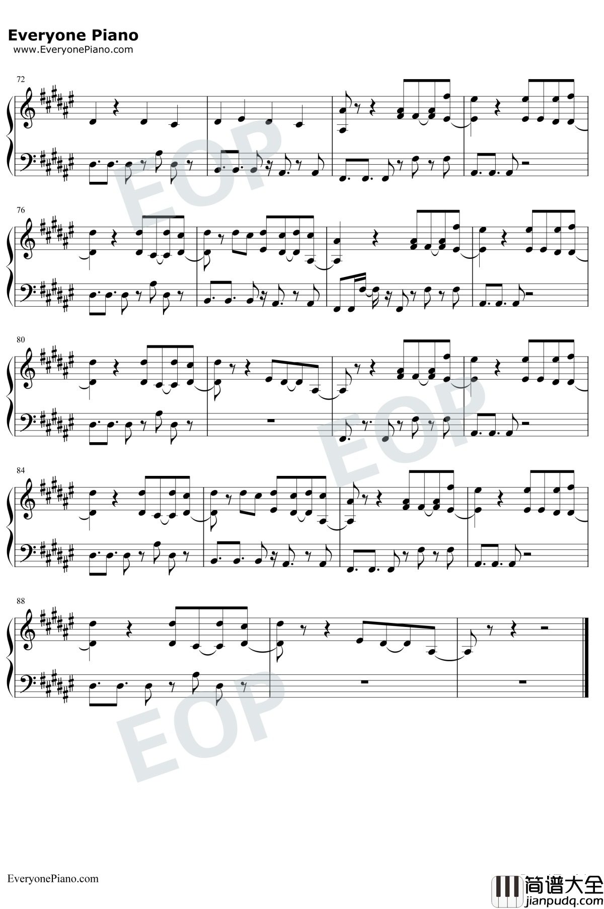 In_My_Mind钢琴谱_Dynoro_/_GigiD'Agostino