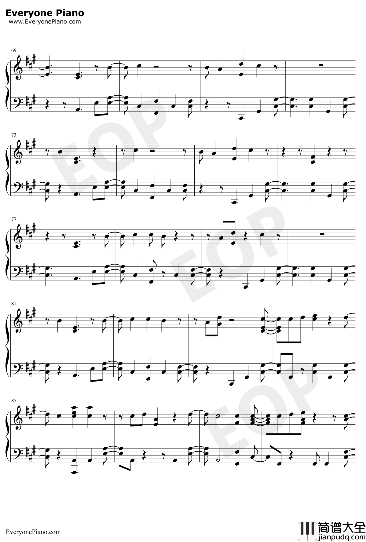 I'm_Still_Here钢琴谱_Sia