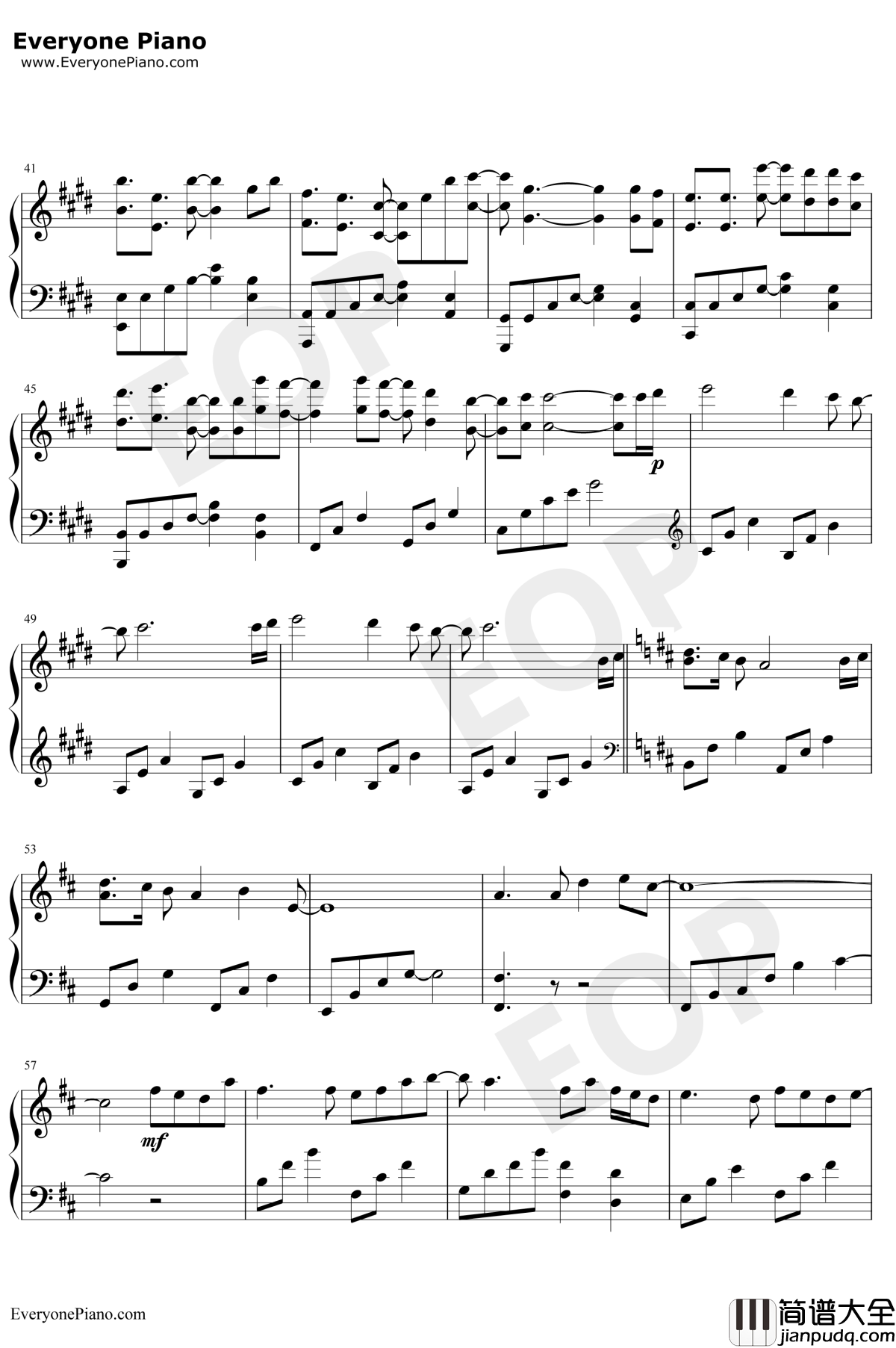 月若流金钢琴谱_阿杰729_杀破狼主题曲