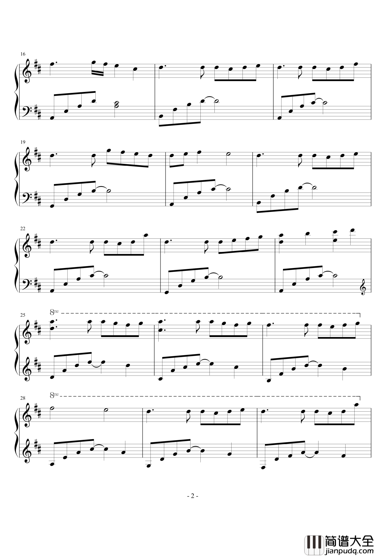 湛蓝色记忆钢琴谱_The_Best_Memory_天使DELIA