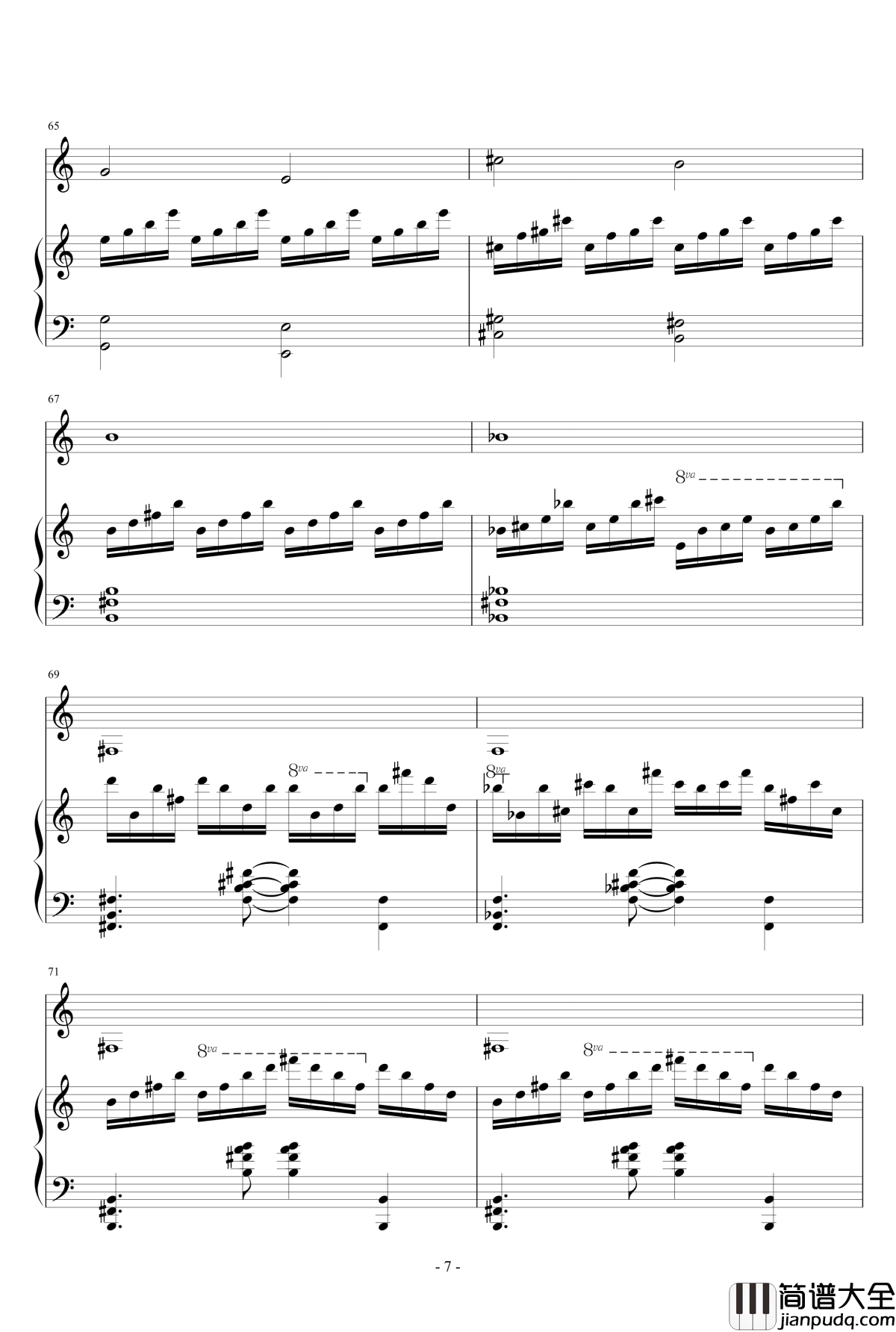 V3钢琴谱_小提琴钢琴协奏_快乐小陆鹿