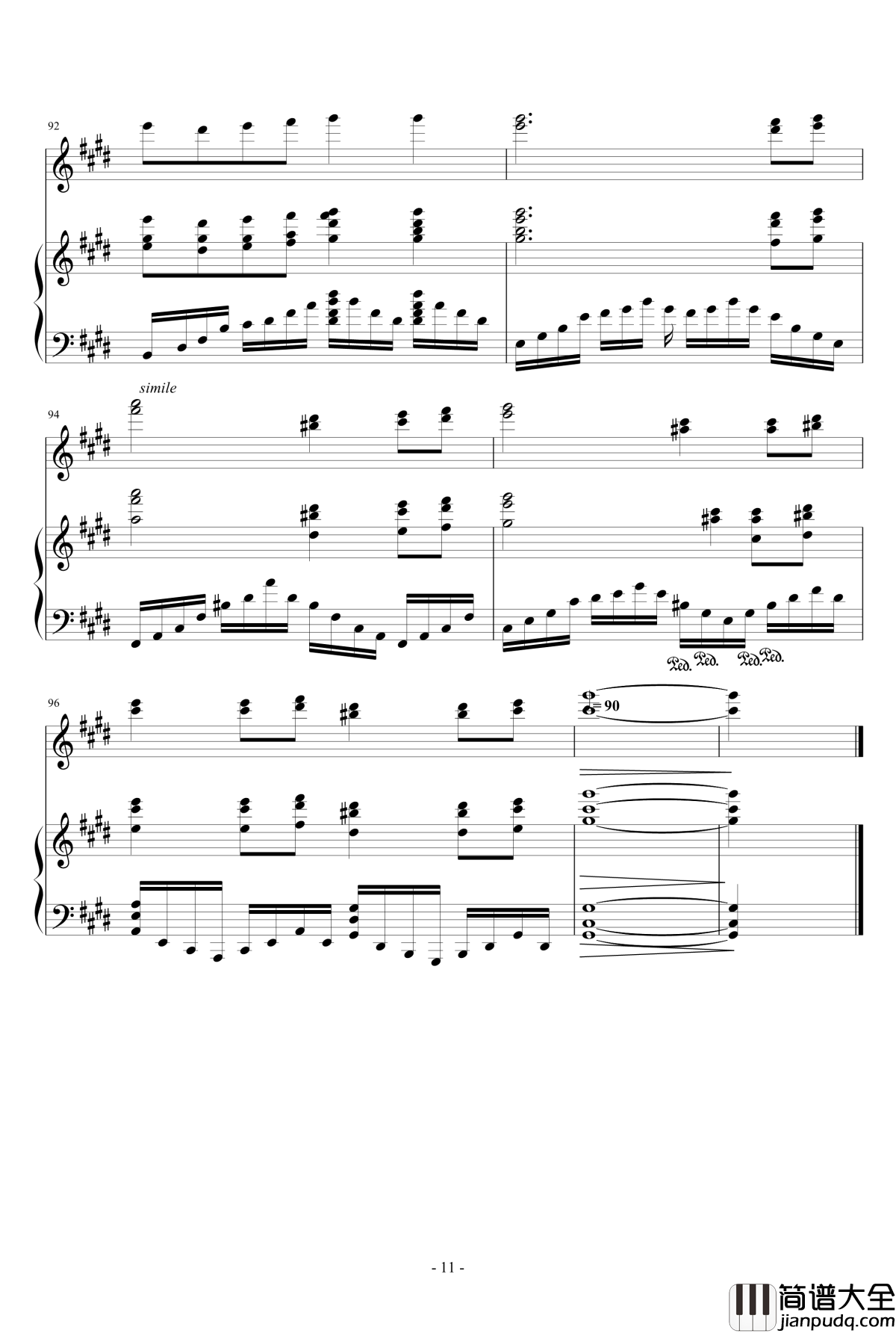 V3钢琴谱_小提琴钢琴协奏_快乐小陆鹿