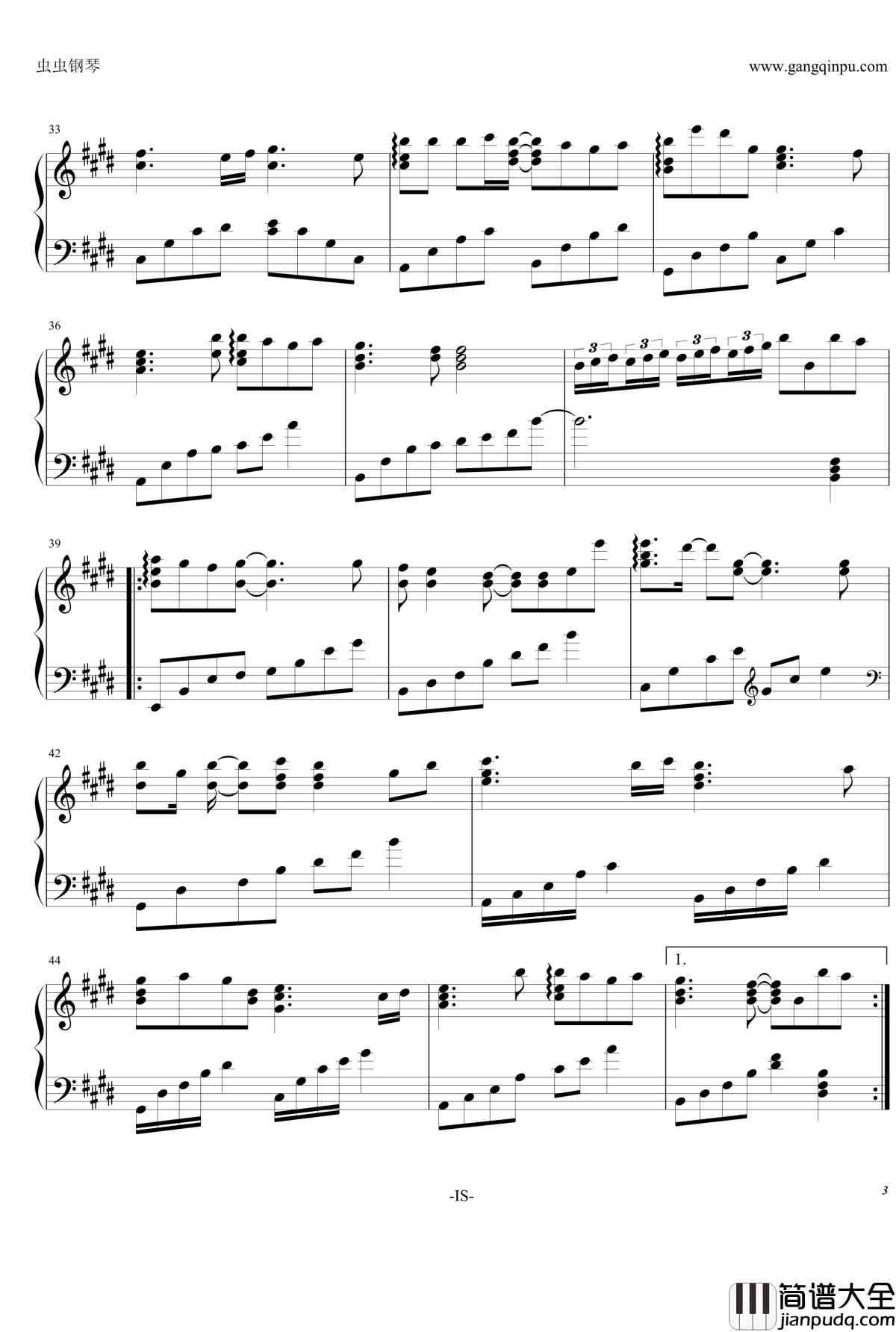 歌に形はないけれど钢琴谱_初音_初音未来