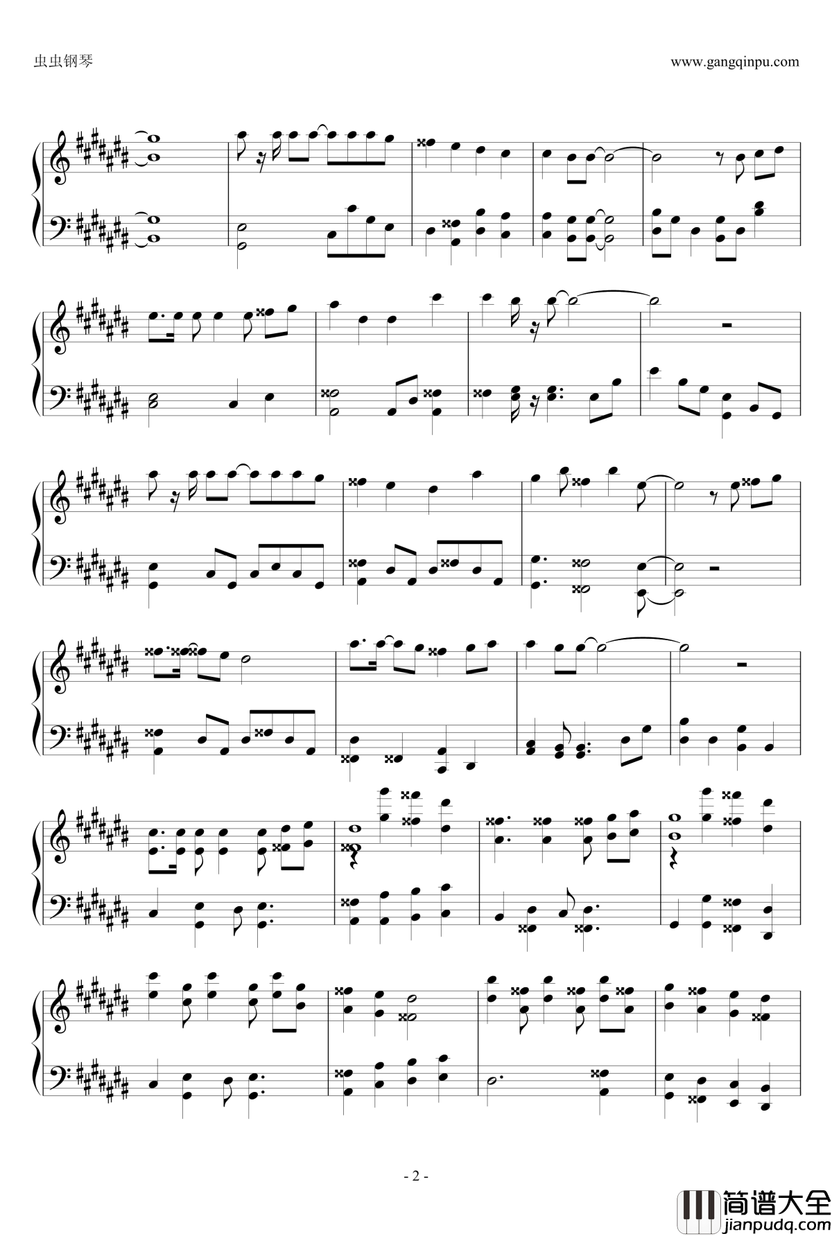 14_TO_1钢琴谱_兄弟战争