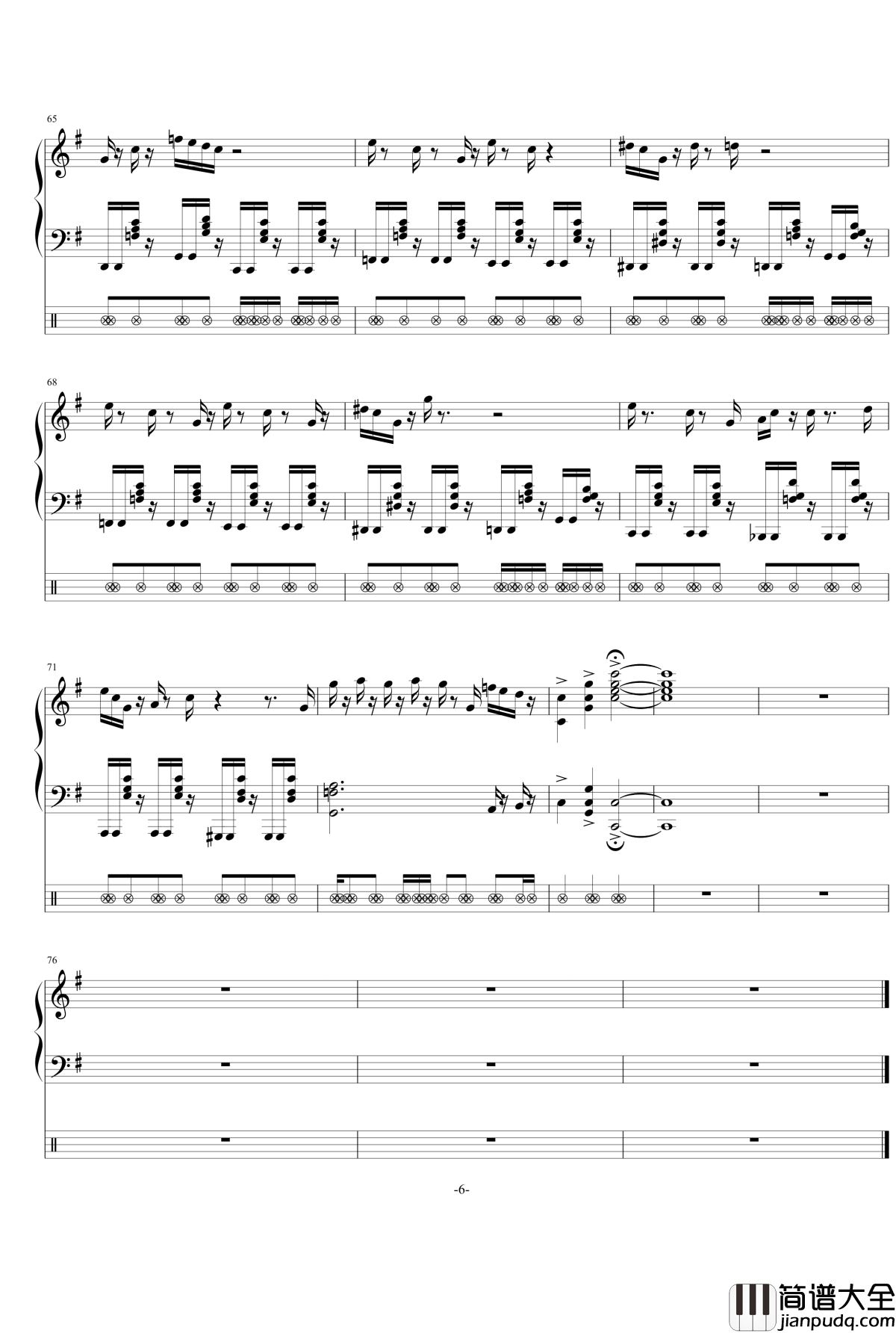 超级玛丽岩石背景音乐钢琴谱_超级玛丽