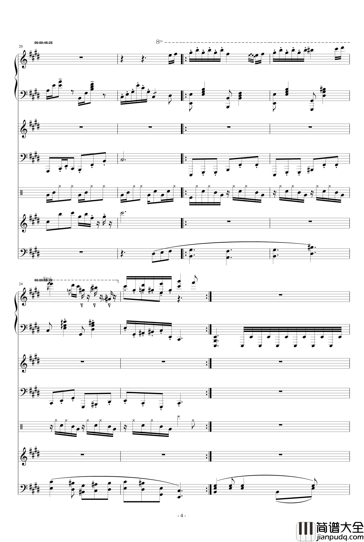 梦绘钢琴谱_E大调协奏曲_airoad