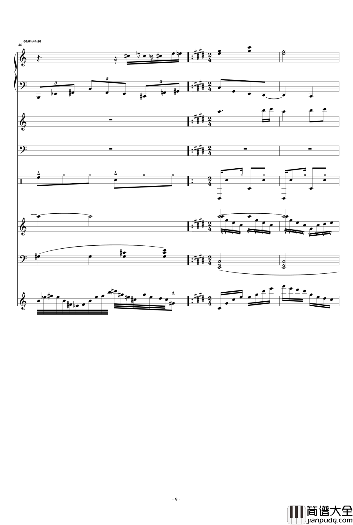 梦绘钢琴谱_E大调协奏曲_airoad