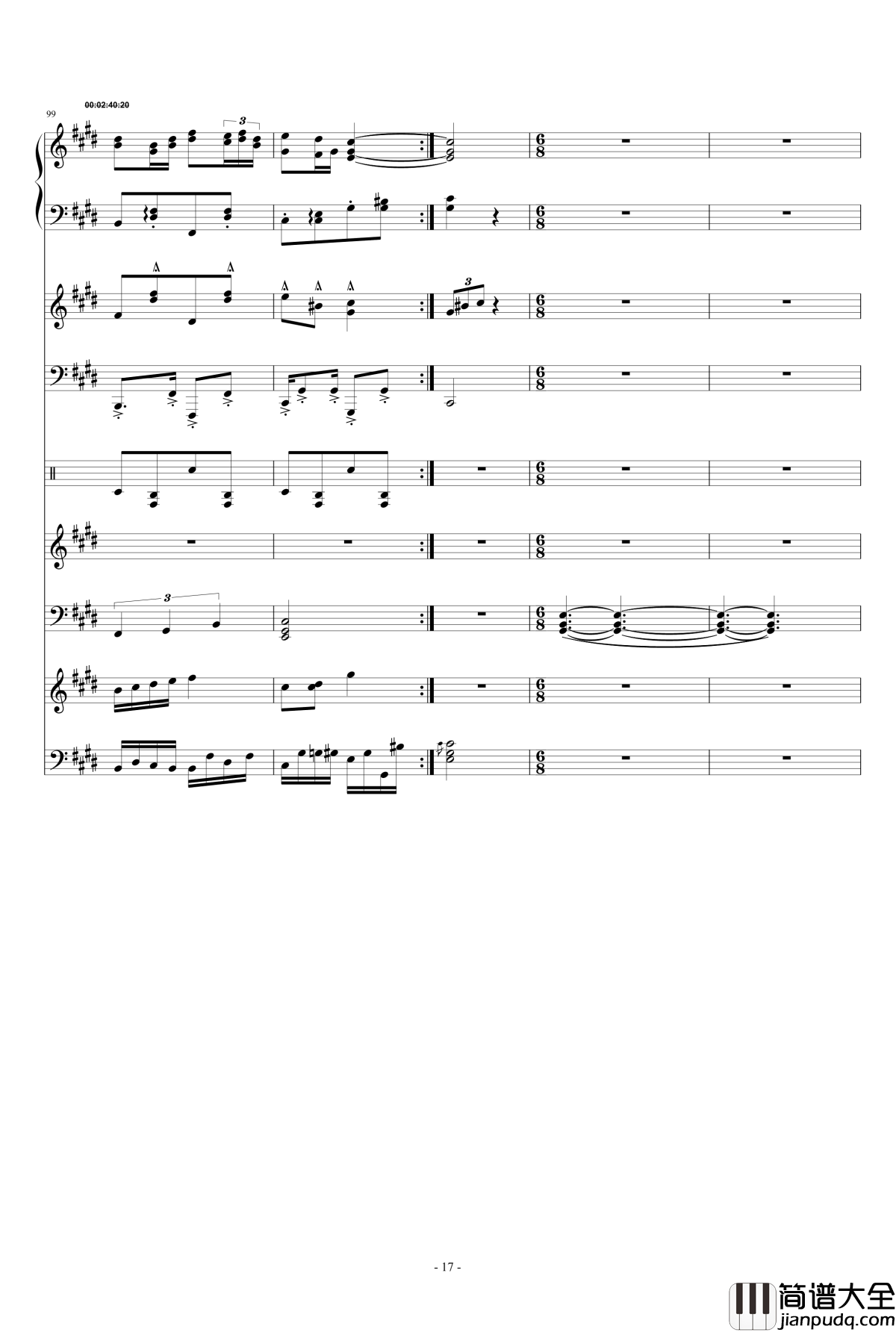 梦绘钢琴谱_E大调协奏曲_airoad