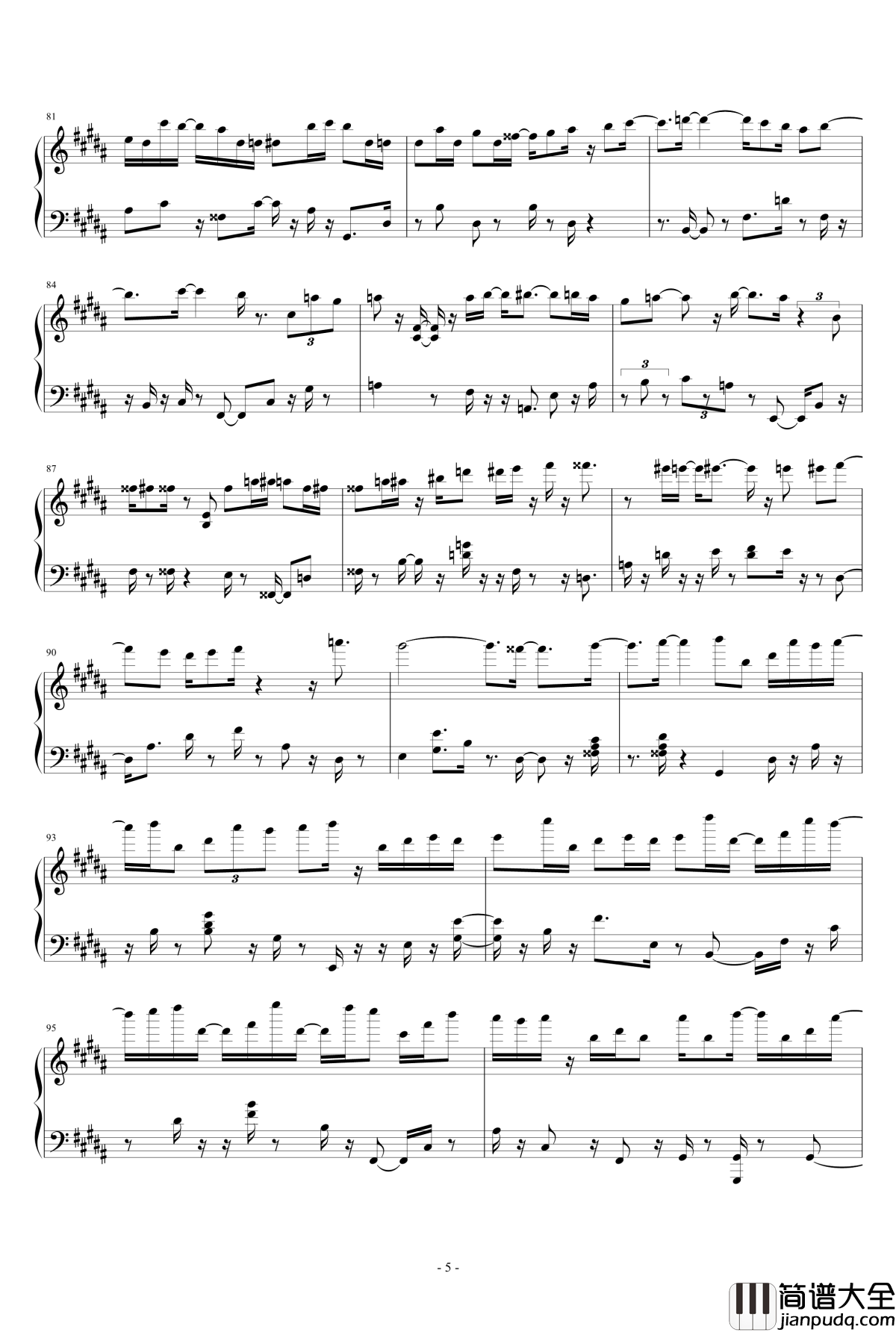 秋の印记钢琴谱_改_飞腾哈哈