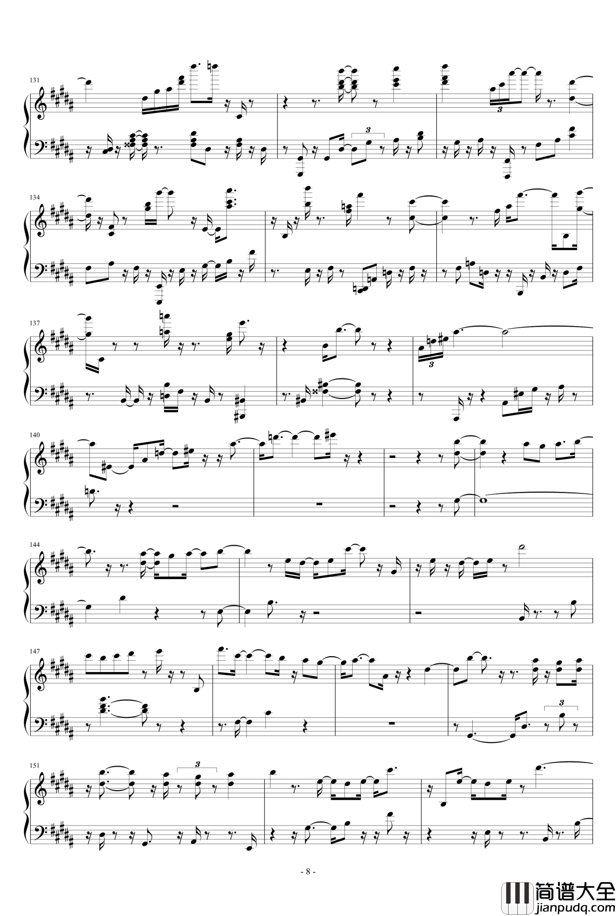 秋の印记钢琴谱_改_飞腾哈哈