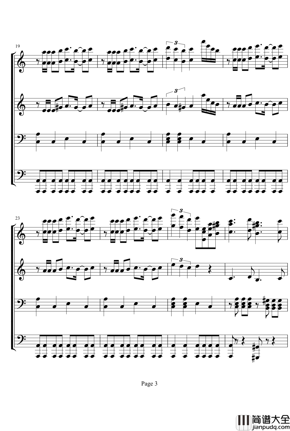 V3钢琴谱_贝多芬_beethoven