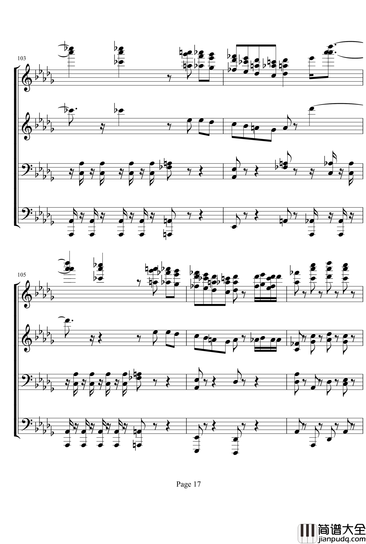 V3钢琴谱_贝多芬_beethoven