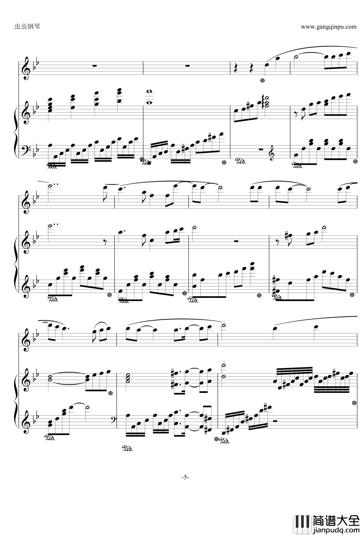 枯叶蝶钢琴谱_小提琴钢琴合奏_花非花雾非雾