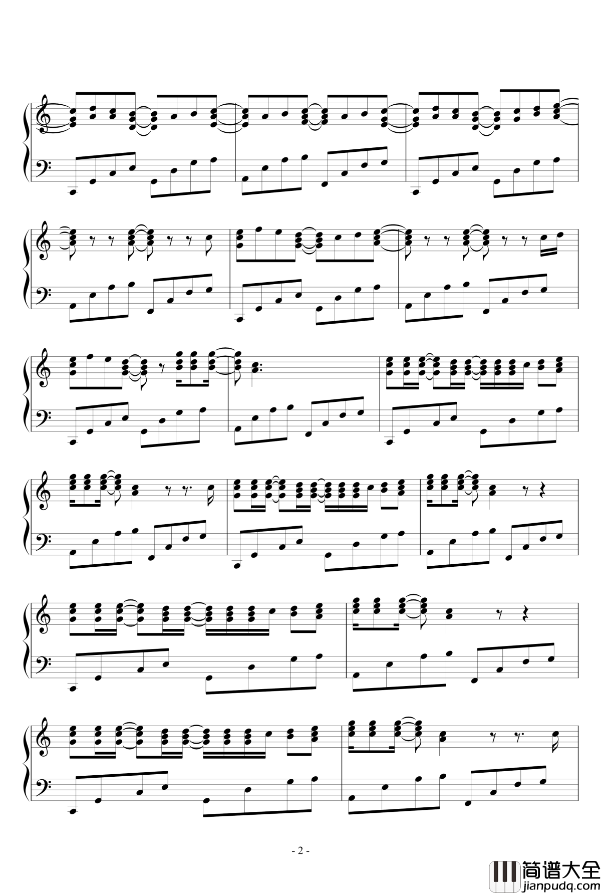 9_crimes钢琴谱_Damien_Rice