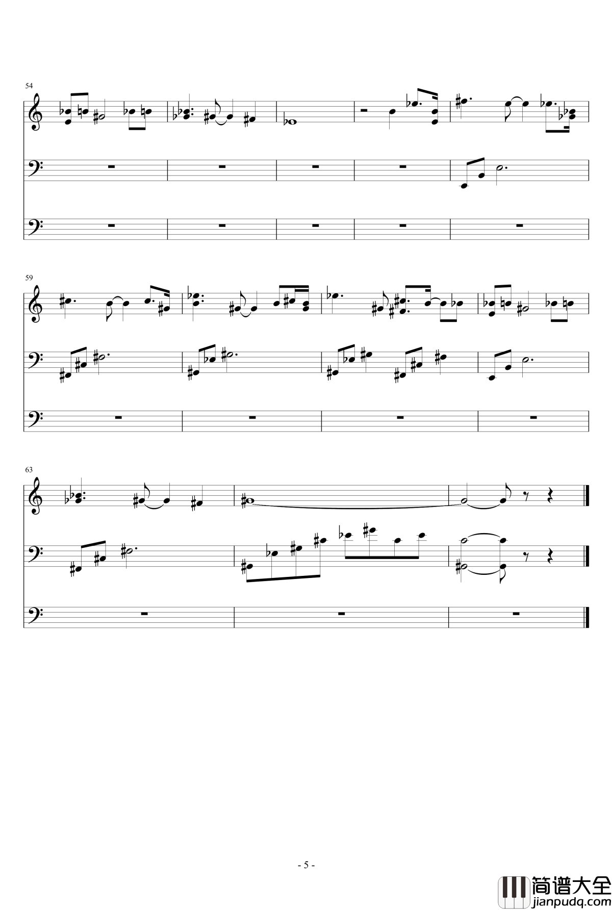 烟幕钢琴谱_714123