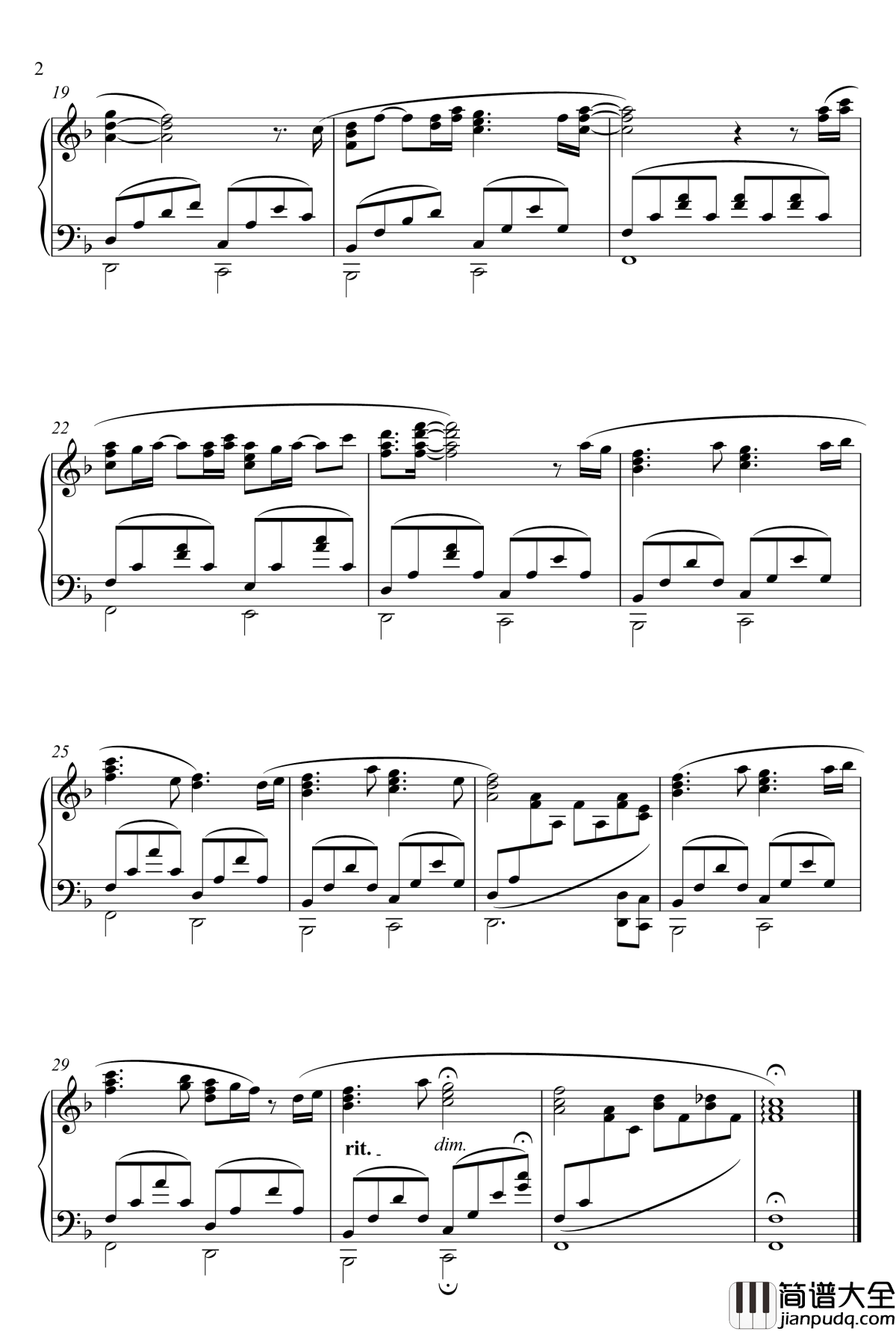 小曲一首钢琴谱_Kohaku