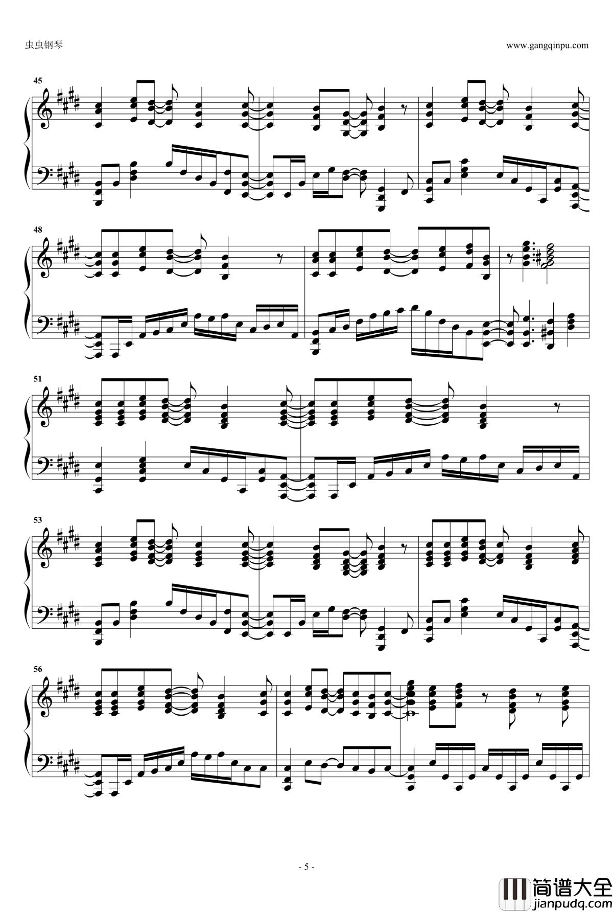 红莲の弓矢钢琴谱_5分钟完整版_进击的巨人