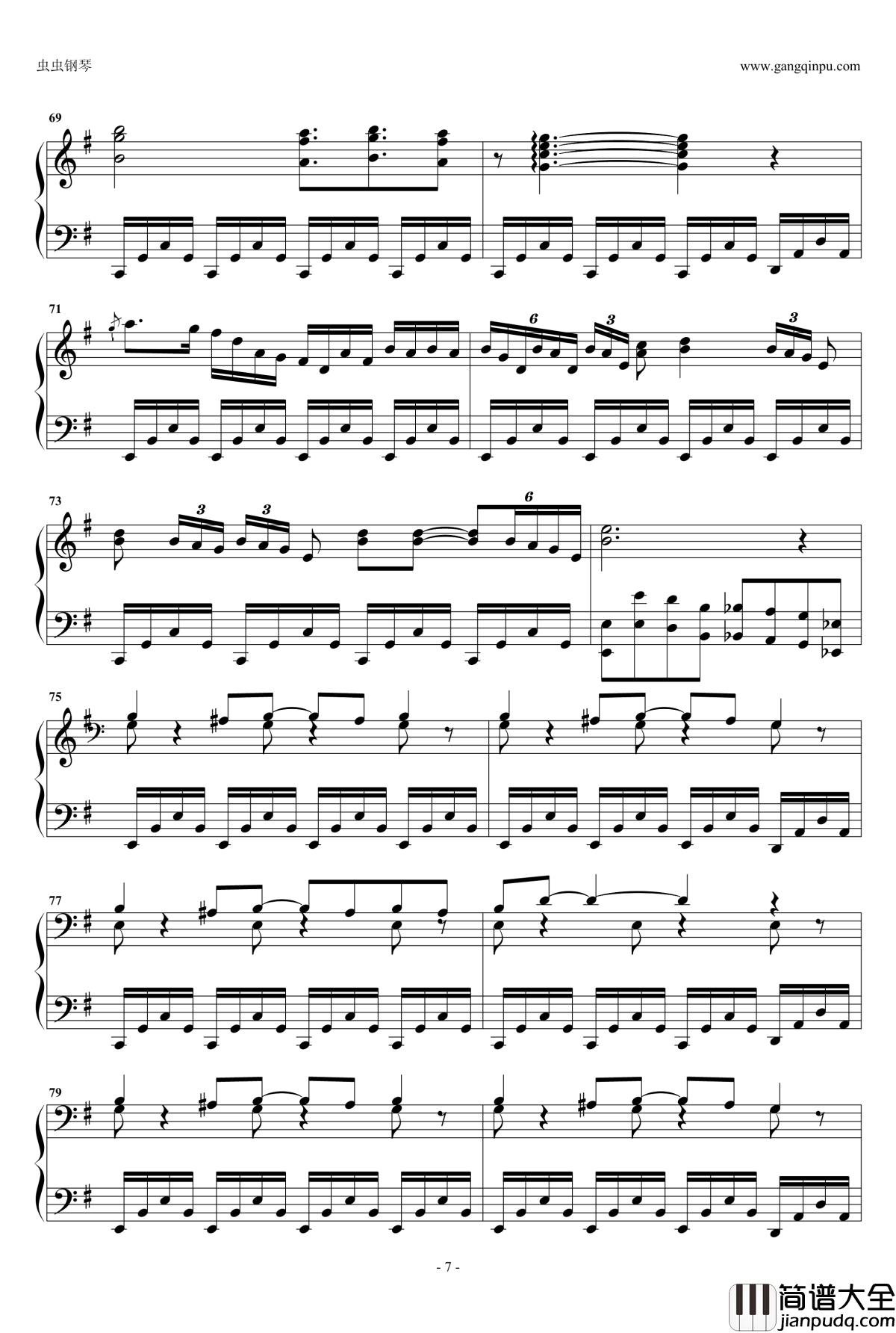 红莲の弓矢钢琴谱_5分钟完整版_进击的巨人