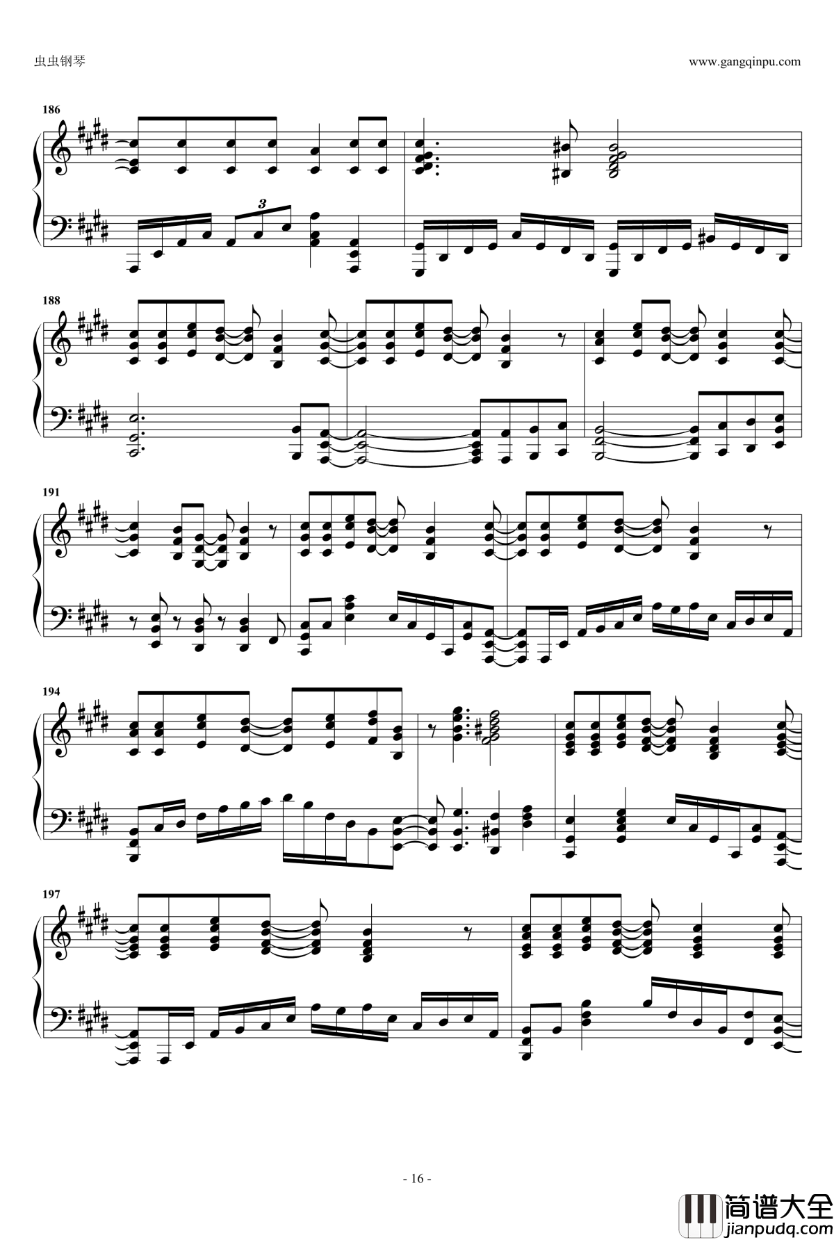 红莲の弓矢钢琴谱_5分钟完整版_进击的巨人