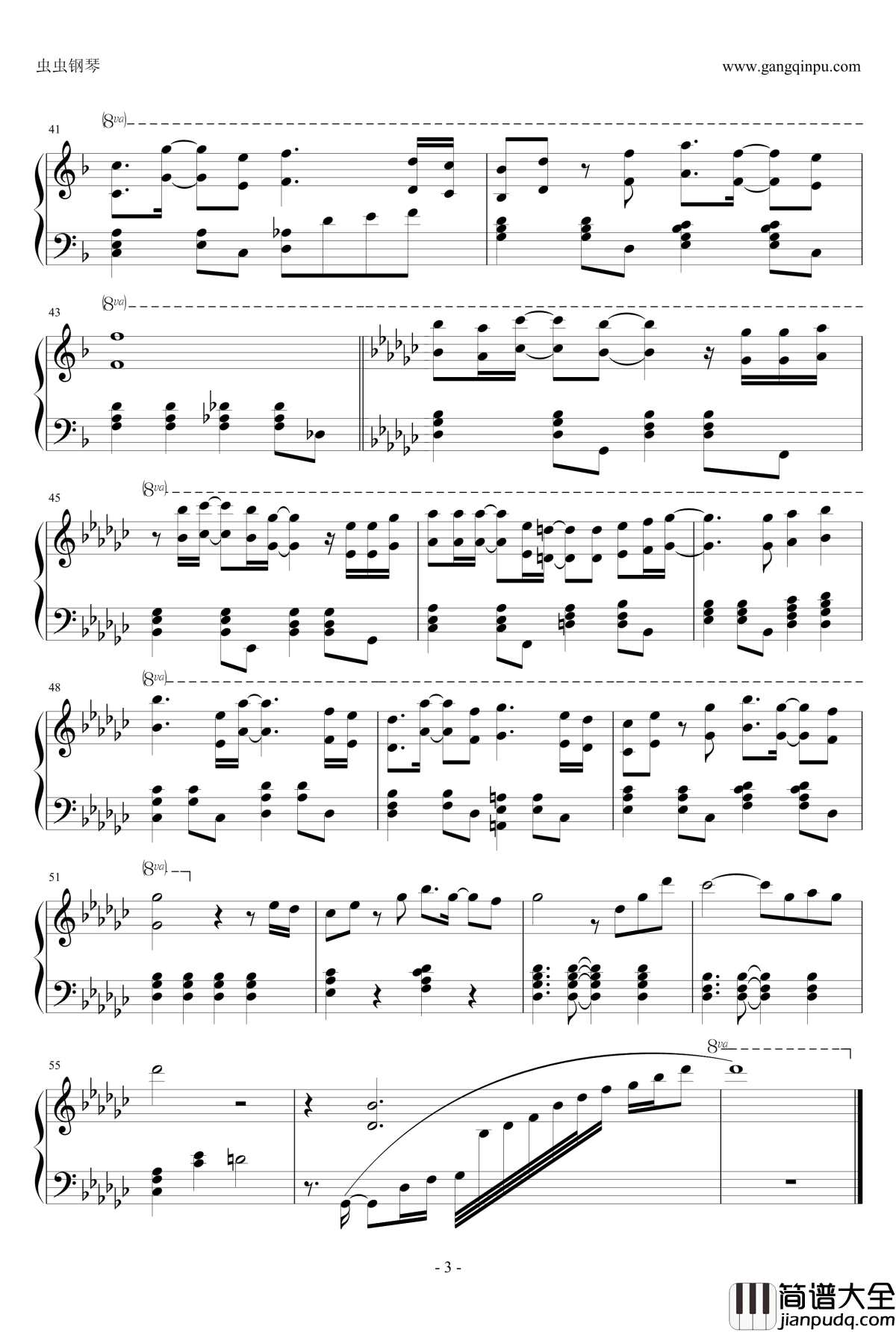 あなたとクリスマスイブ_钢琴谱_有你的圣诞夜_AKB48