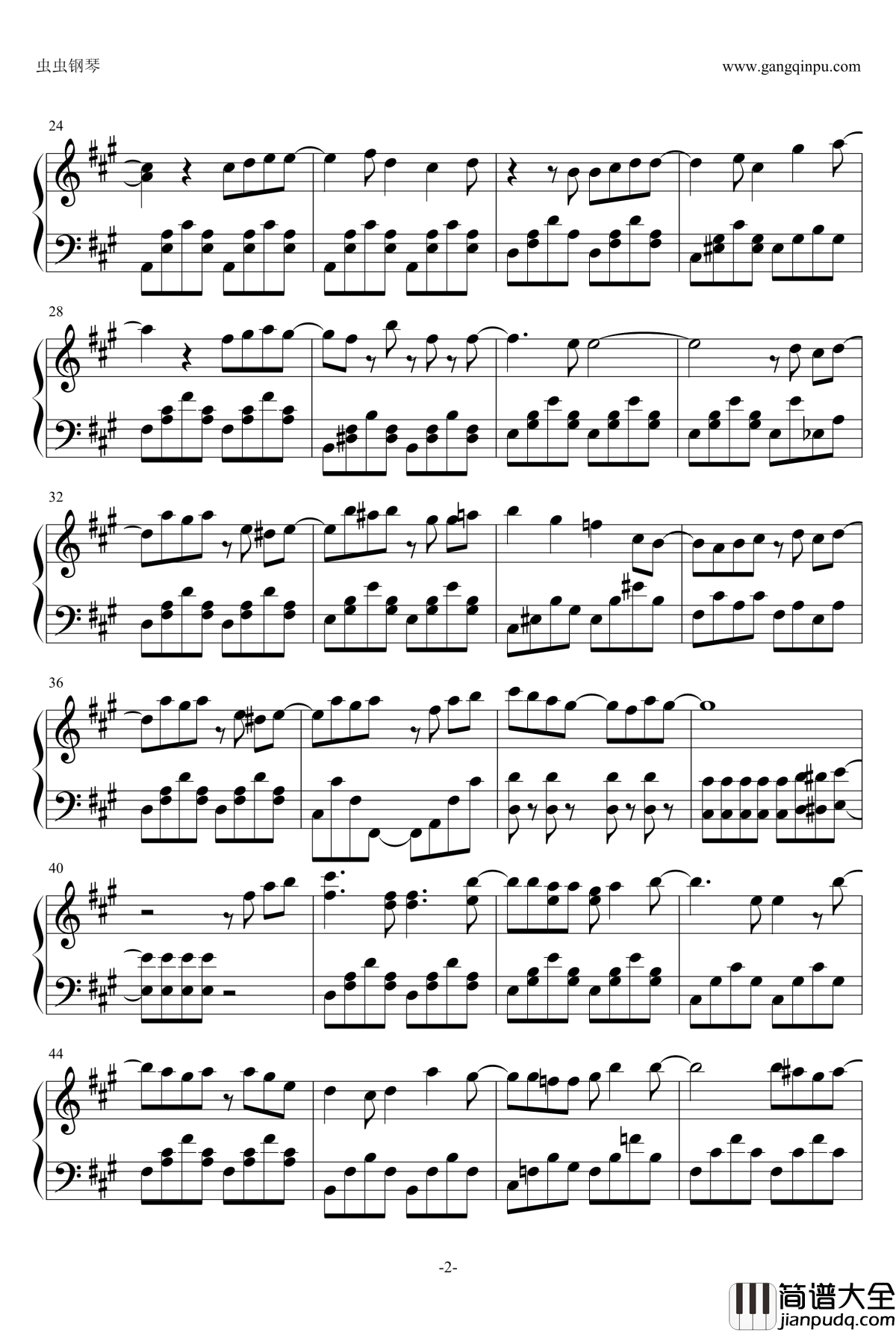 Dont_think_feel钢琴谱_妖精的尾巴ED8