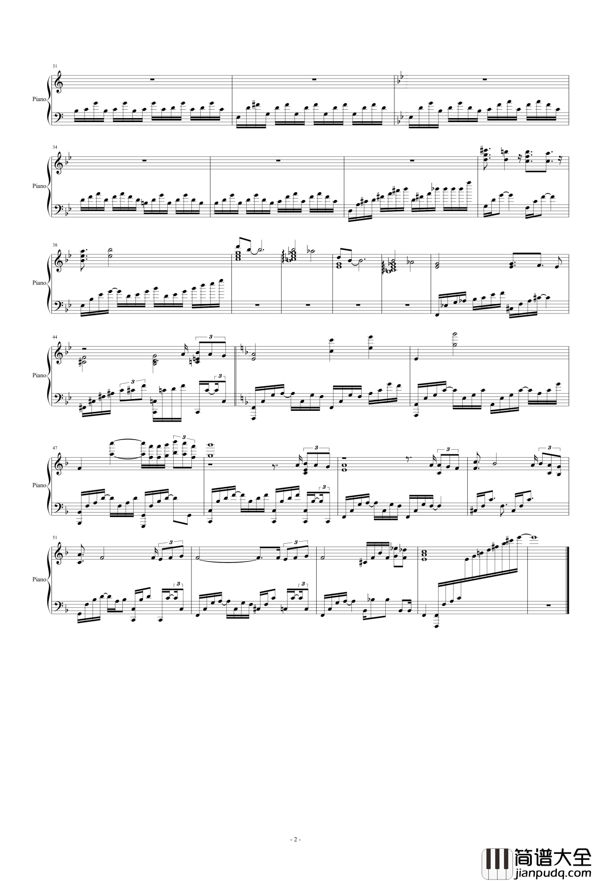 梦幻之季钢琴谱_无限