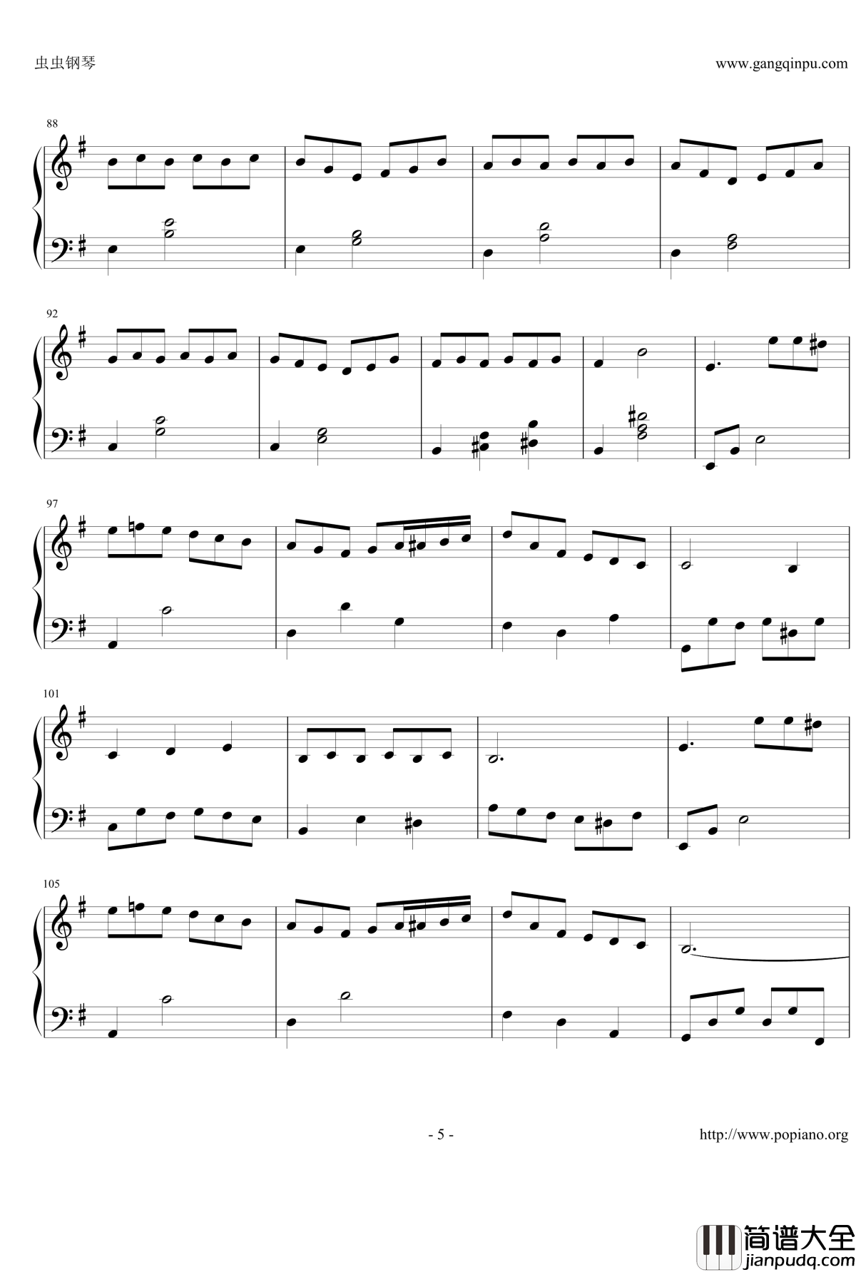 卡布奇诺钢琴谱_Cappuccino__巴哈