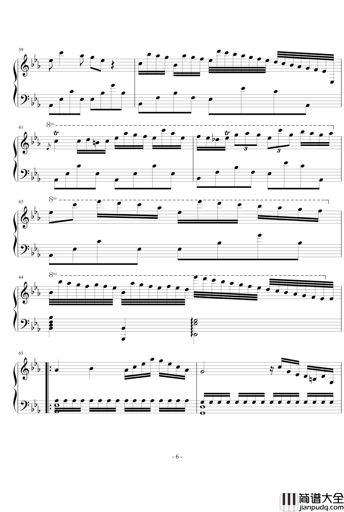 逆向的C小调钢琴谱_忧郁呵呵_zzp0753