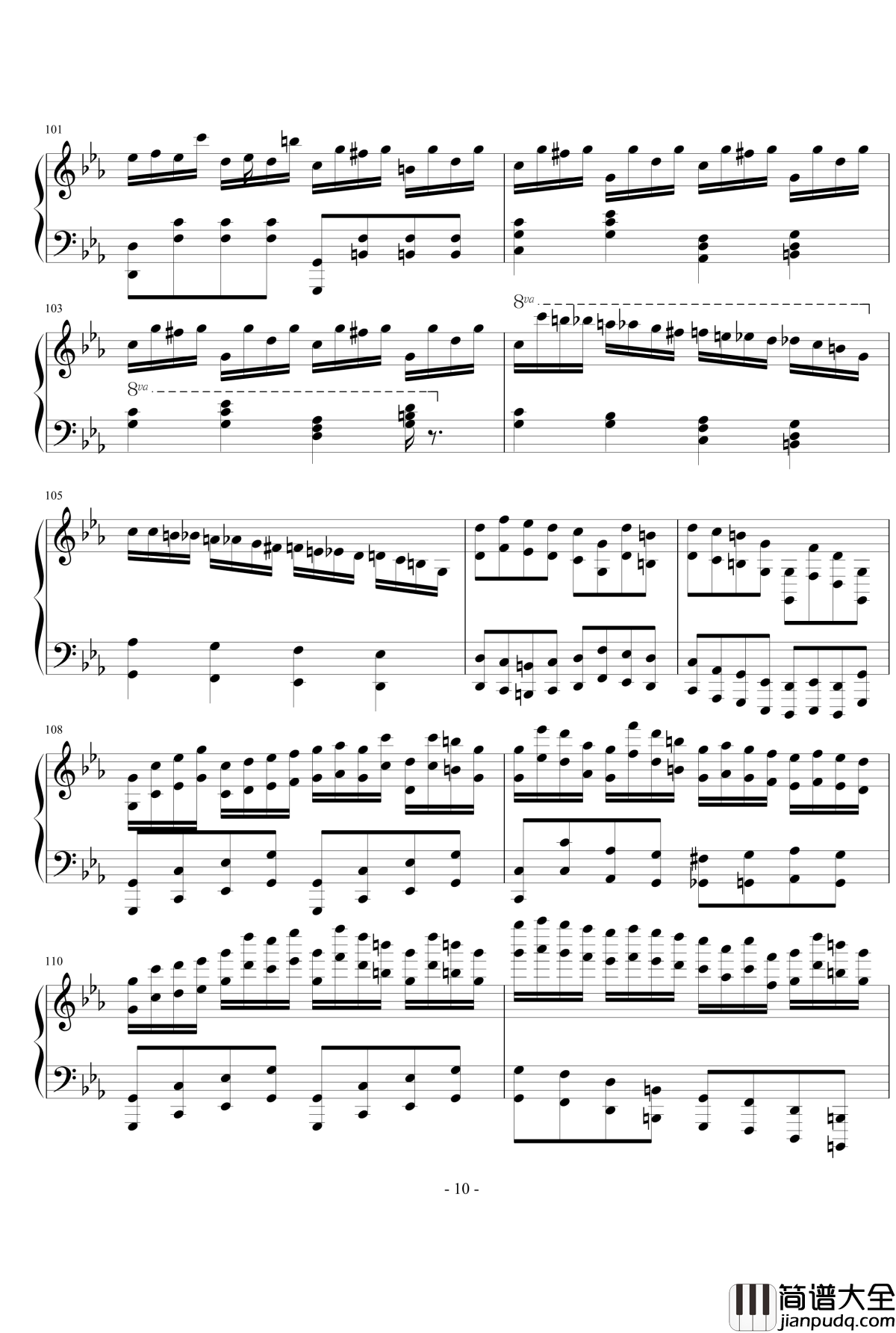 逆向的C小调钢琴谱_忧郁呵呵_zzp0753