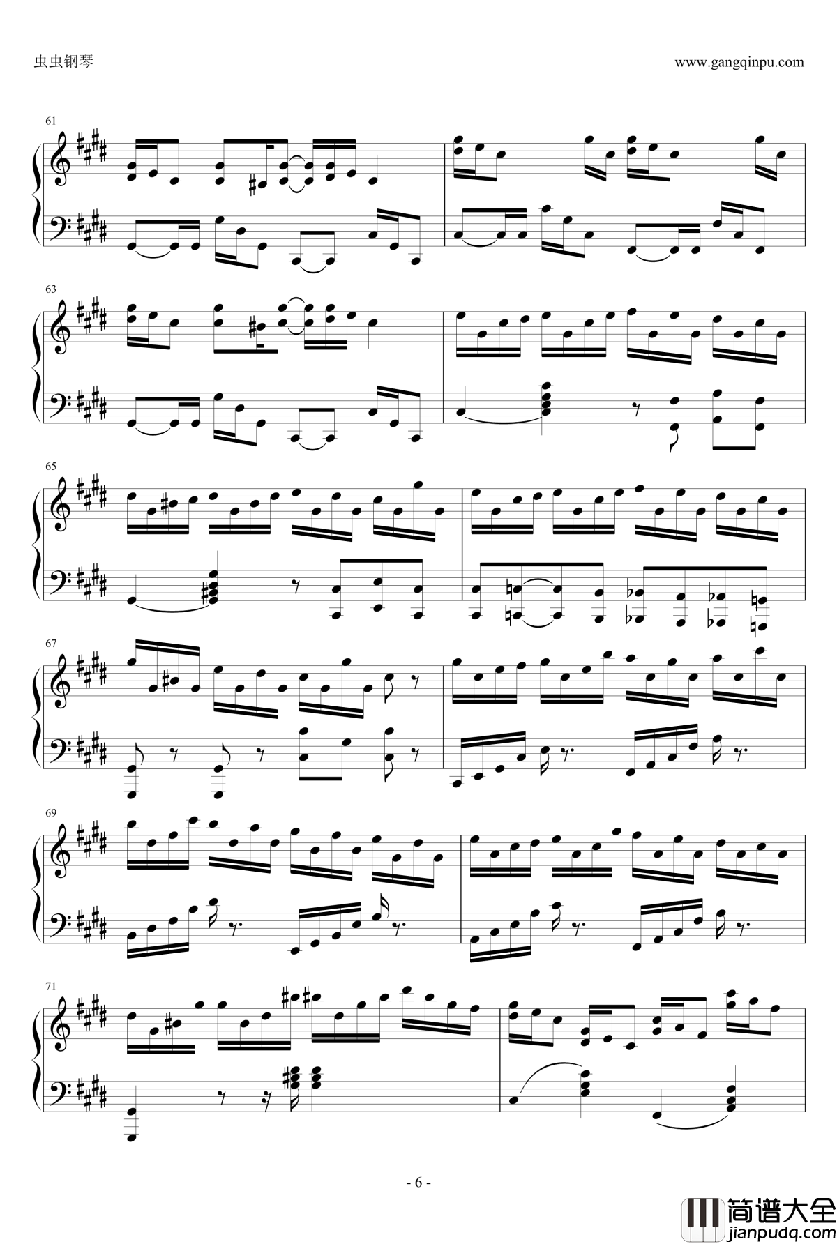 克罗地亚狂想曲钢琴谱_这个才是原版_马克西姆_Maksim·Mrvica