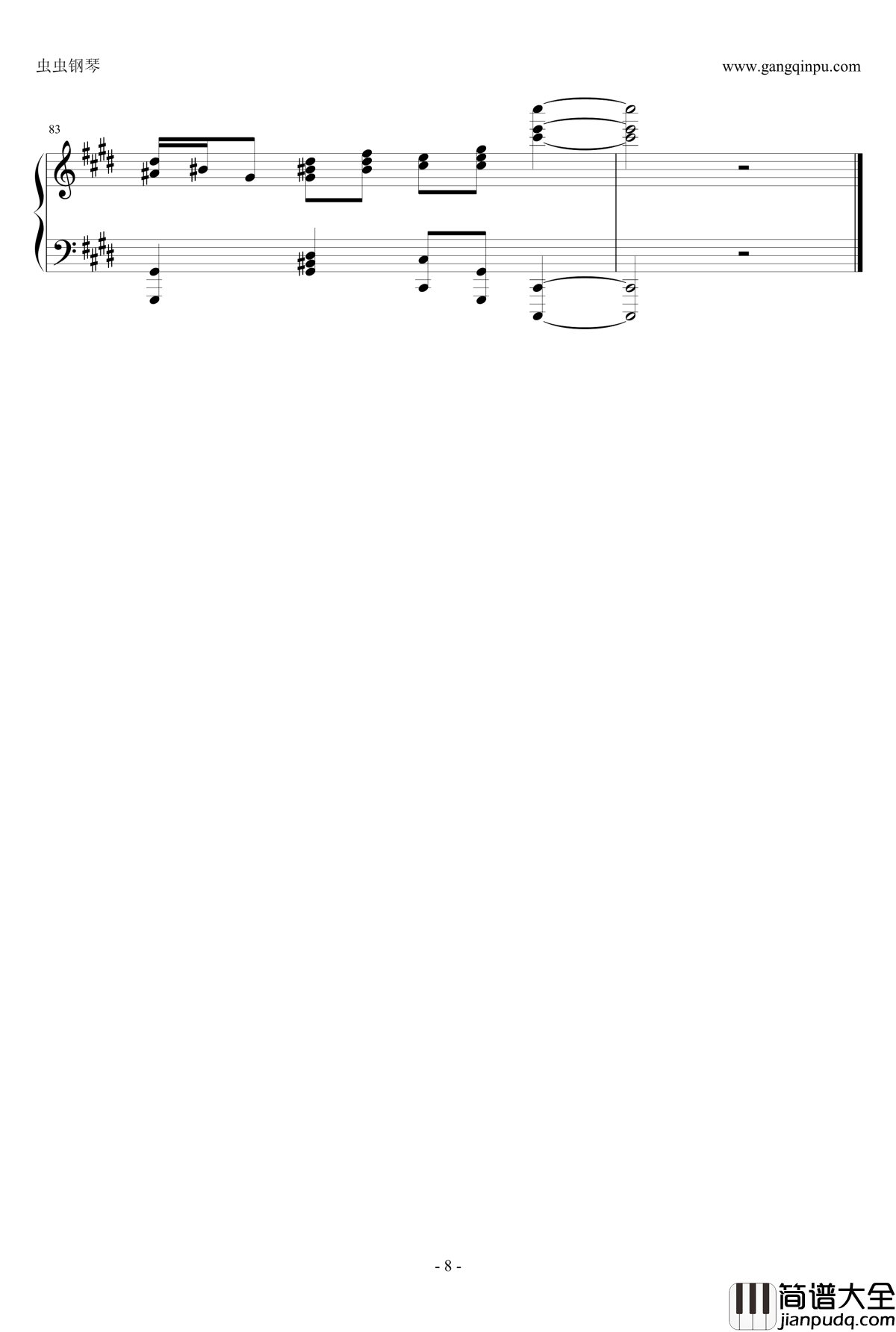 克罗地亚狂想曲钢琴谱_这个才是原版_马克西姆_Maksim·Mrvica