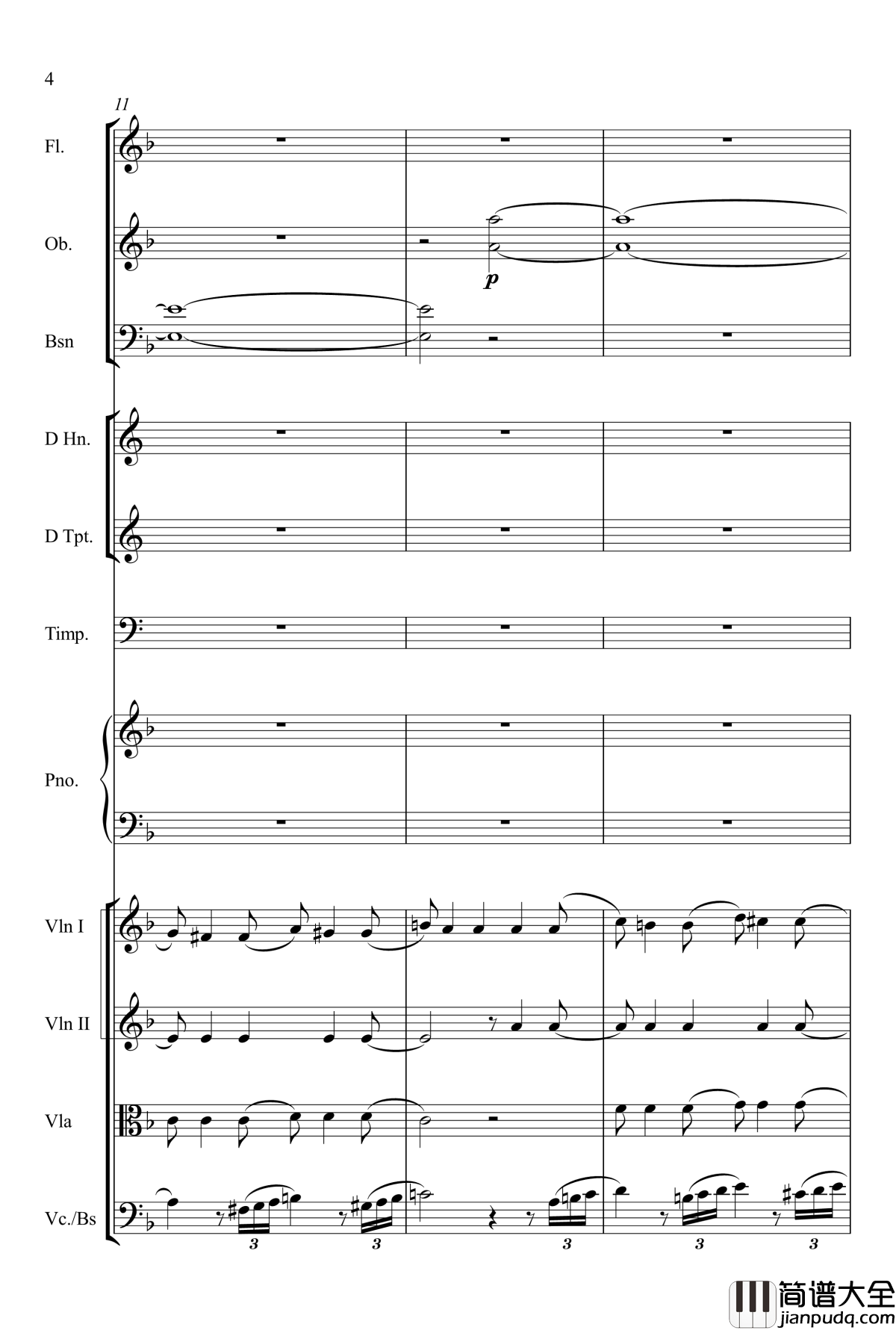 kv466_d小调第20号钢琴协奏曲钢琴谱_莫扎特