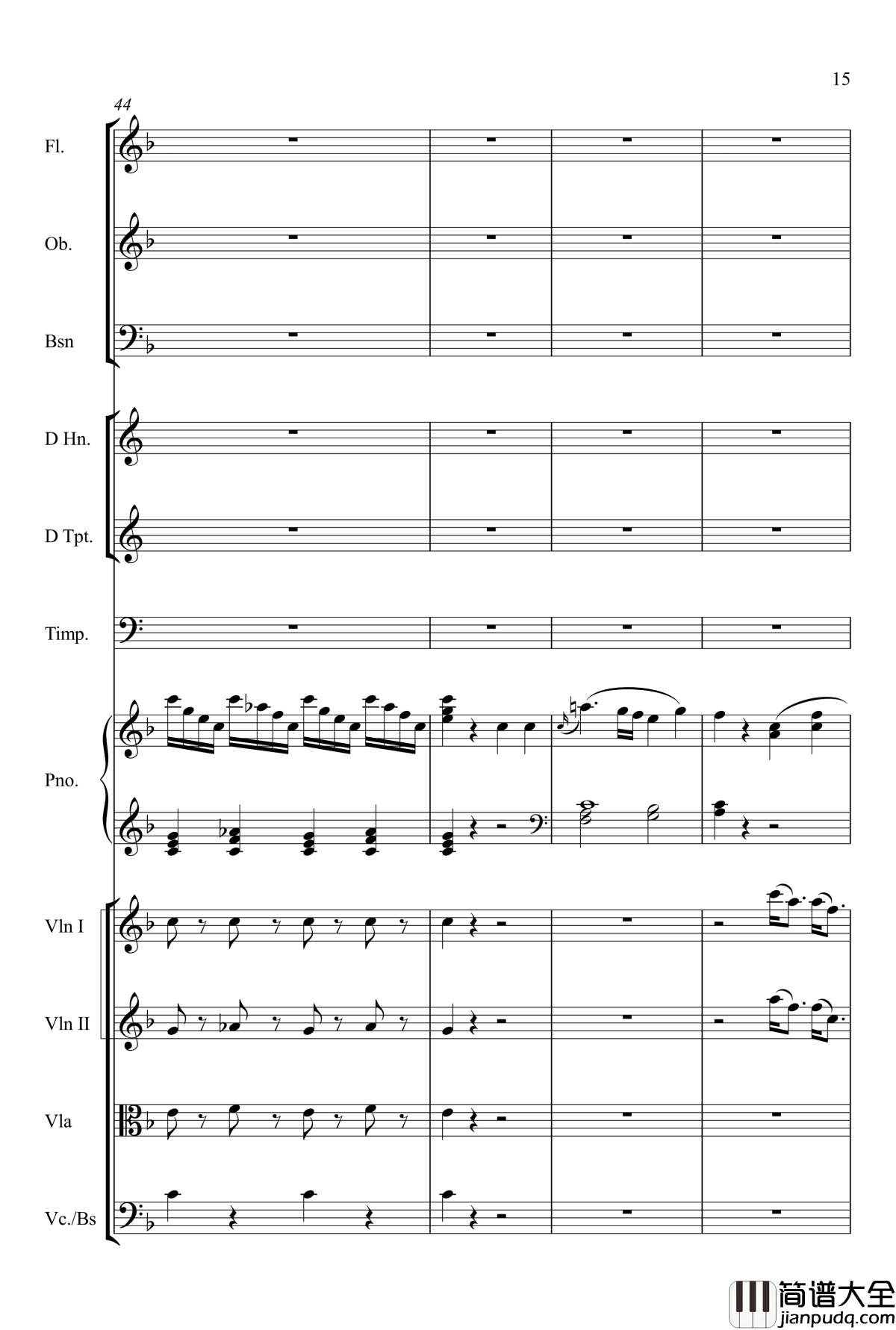 kv466_d小调第20号钢琴协奏曲钢琴谱_莫扎特