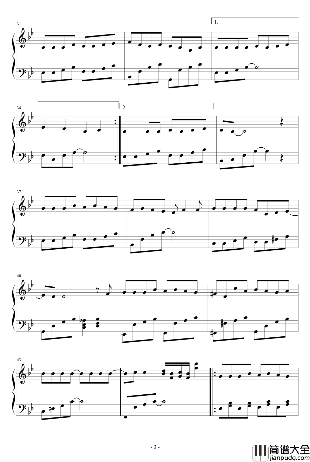 每天回家都看到妻子在裝死钢琴谱_初音未來