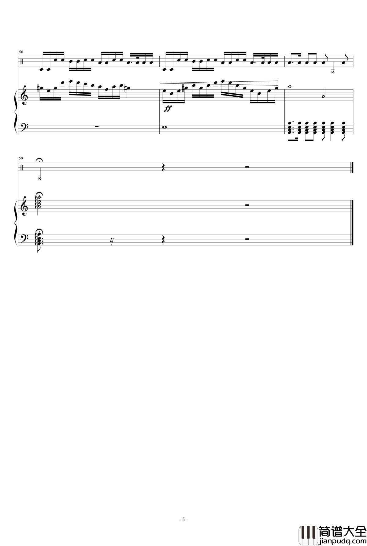 burden钢琴谱_狂音