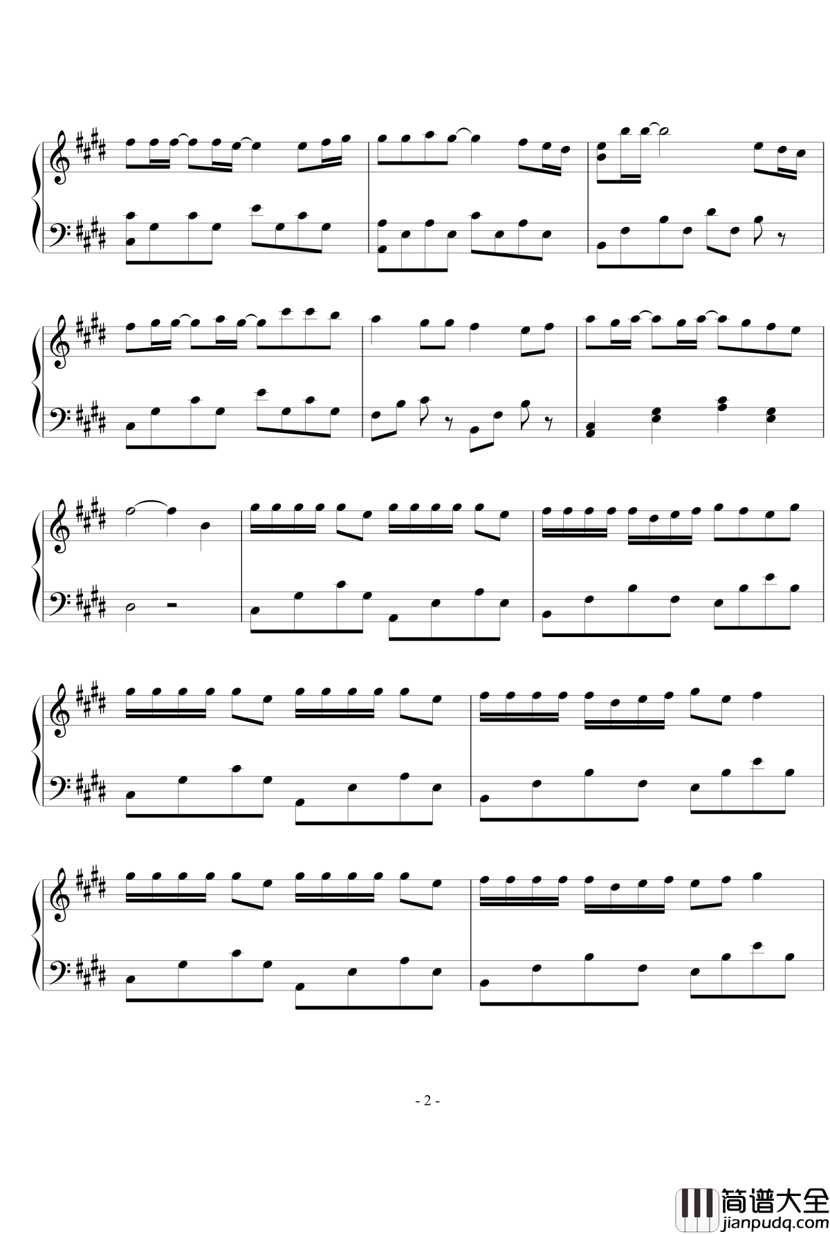 钢琴曲4钢琴谱_1154105477