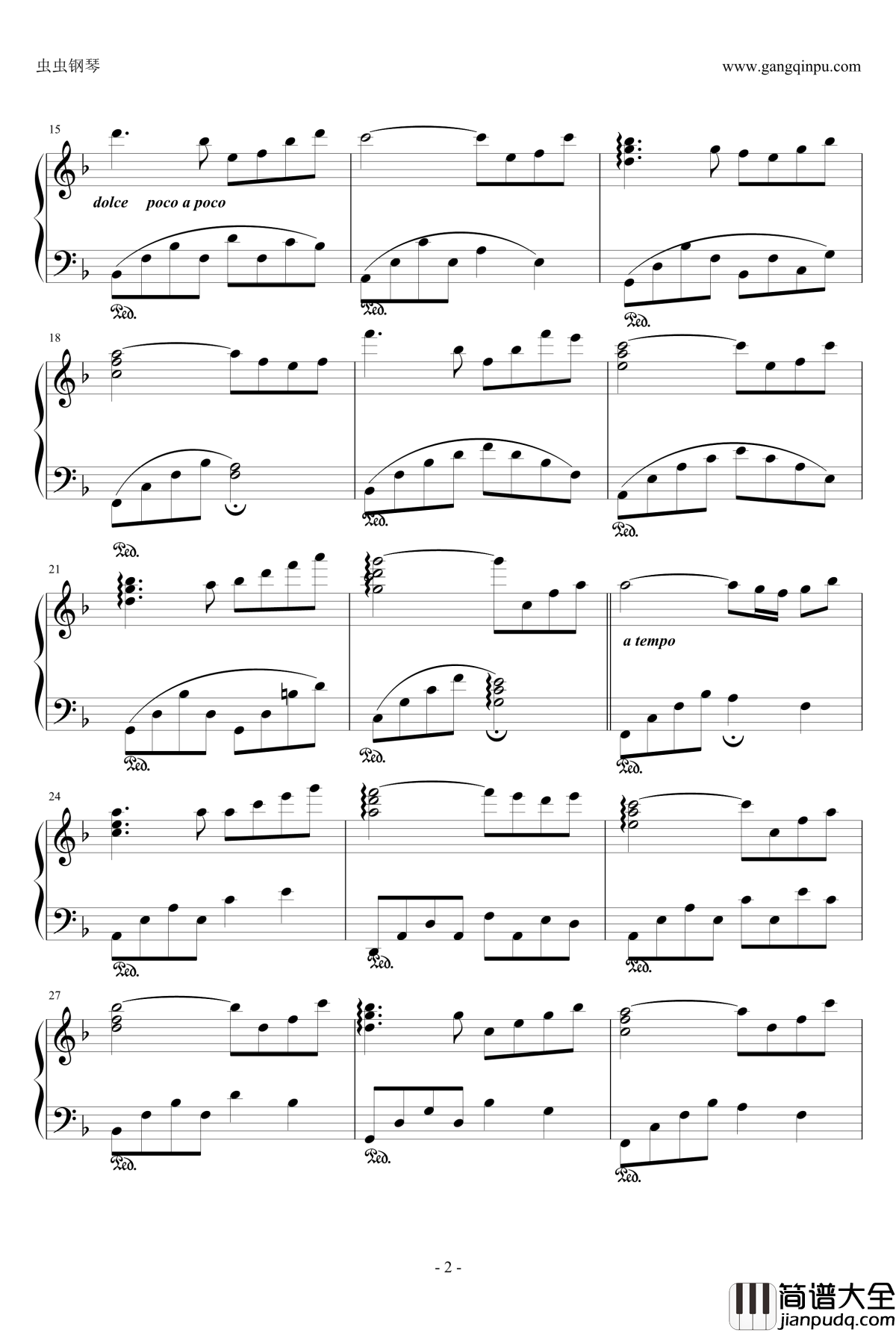 雨轻轻叹钢琴谱_rj20091403111