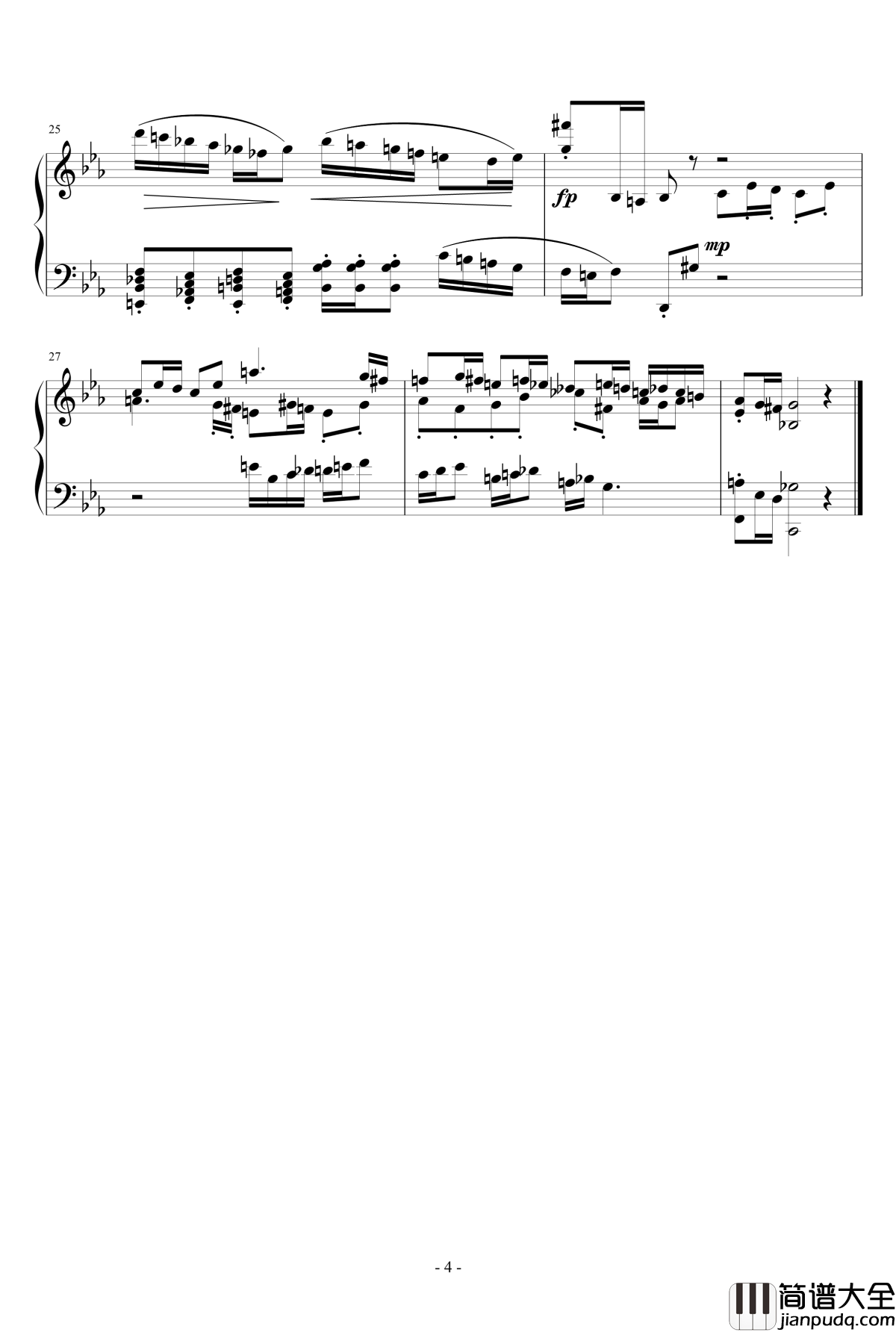 c小调前奏曲与赋格钢琴谱_清代皇帝