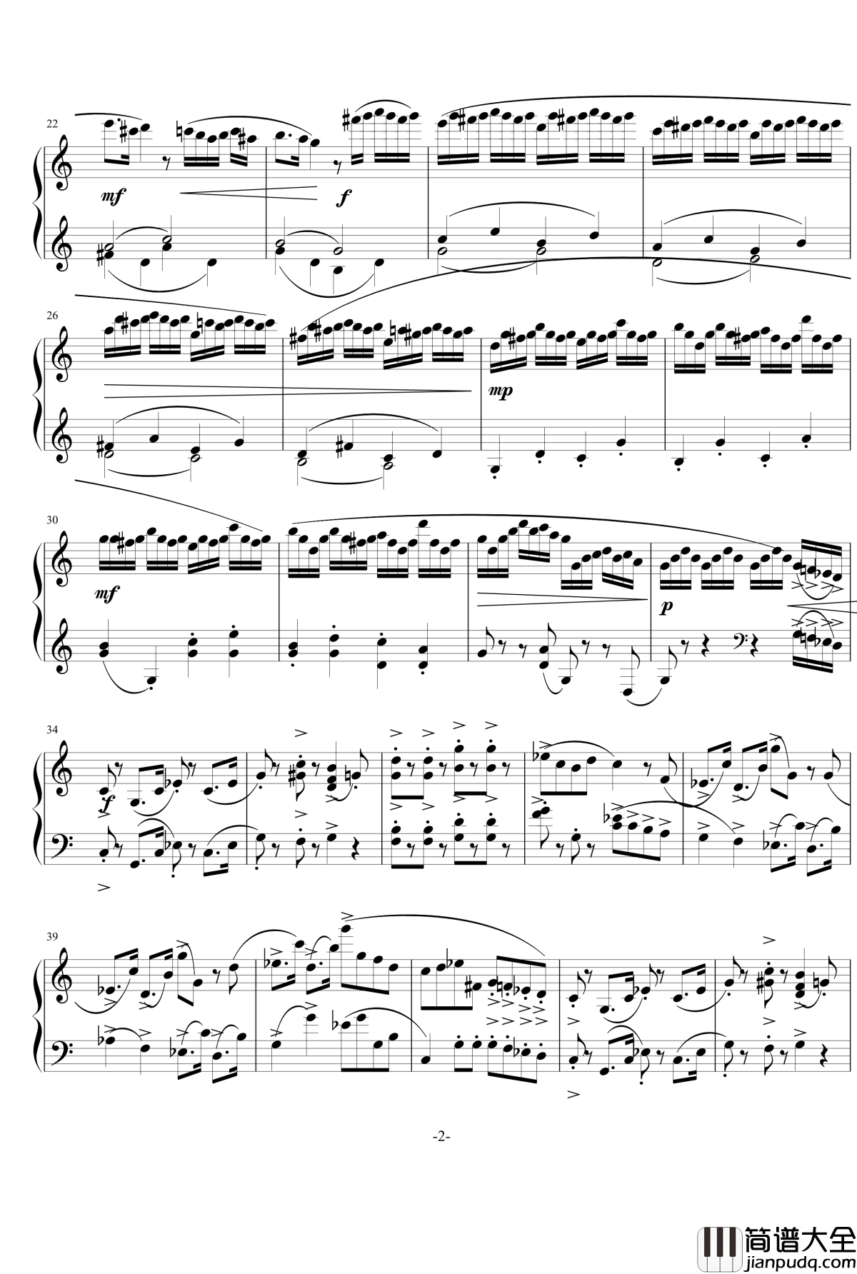 C大调进行曲钢琴谱_NO.5_灵动无痕