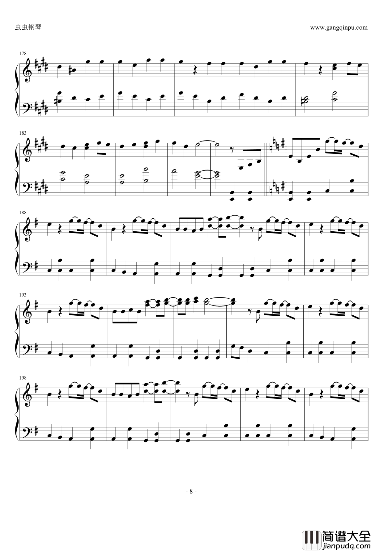 Z女戦争钢琴谱_桃色幸运草Z