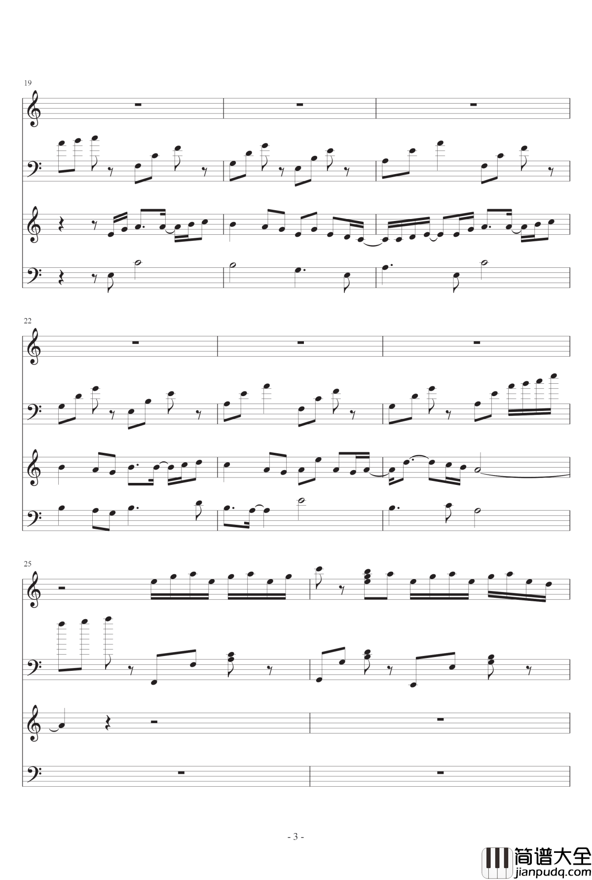 冬天时光钢琴谱_小室_教父