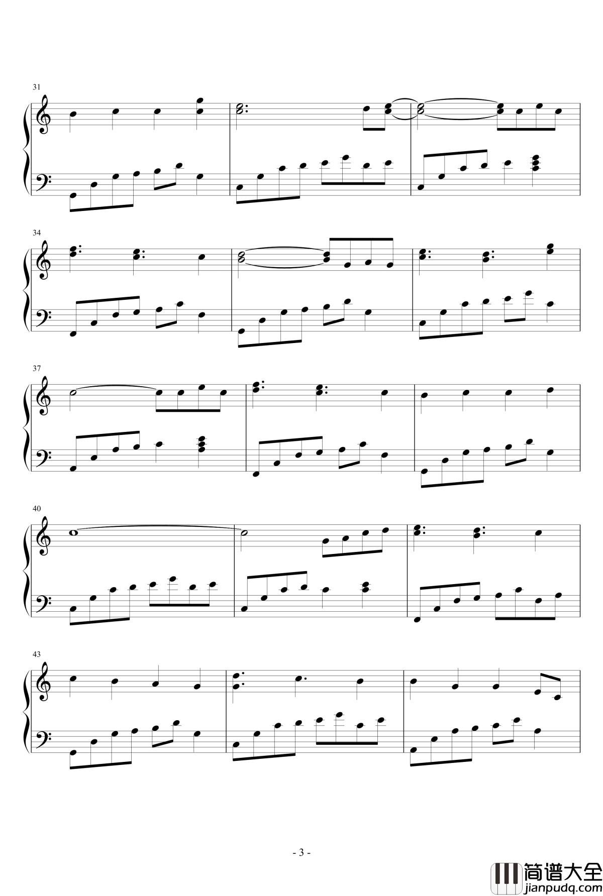 1314钢琴谱_流风遗韵