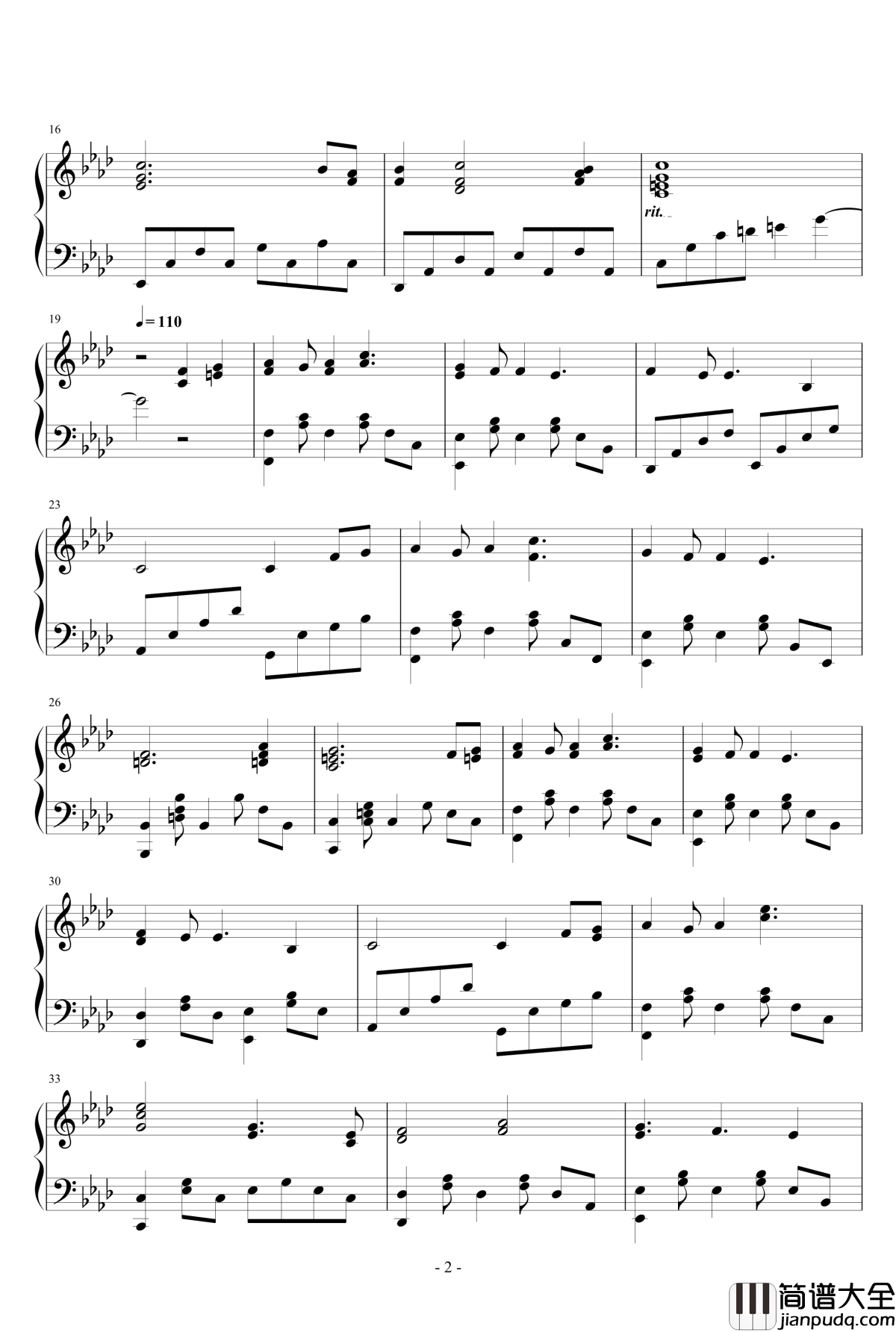 风月年韶钢琴谱_钢琴版_指头大仙