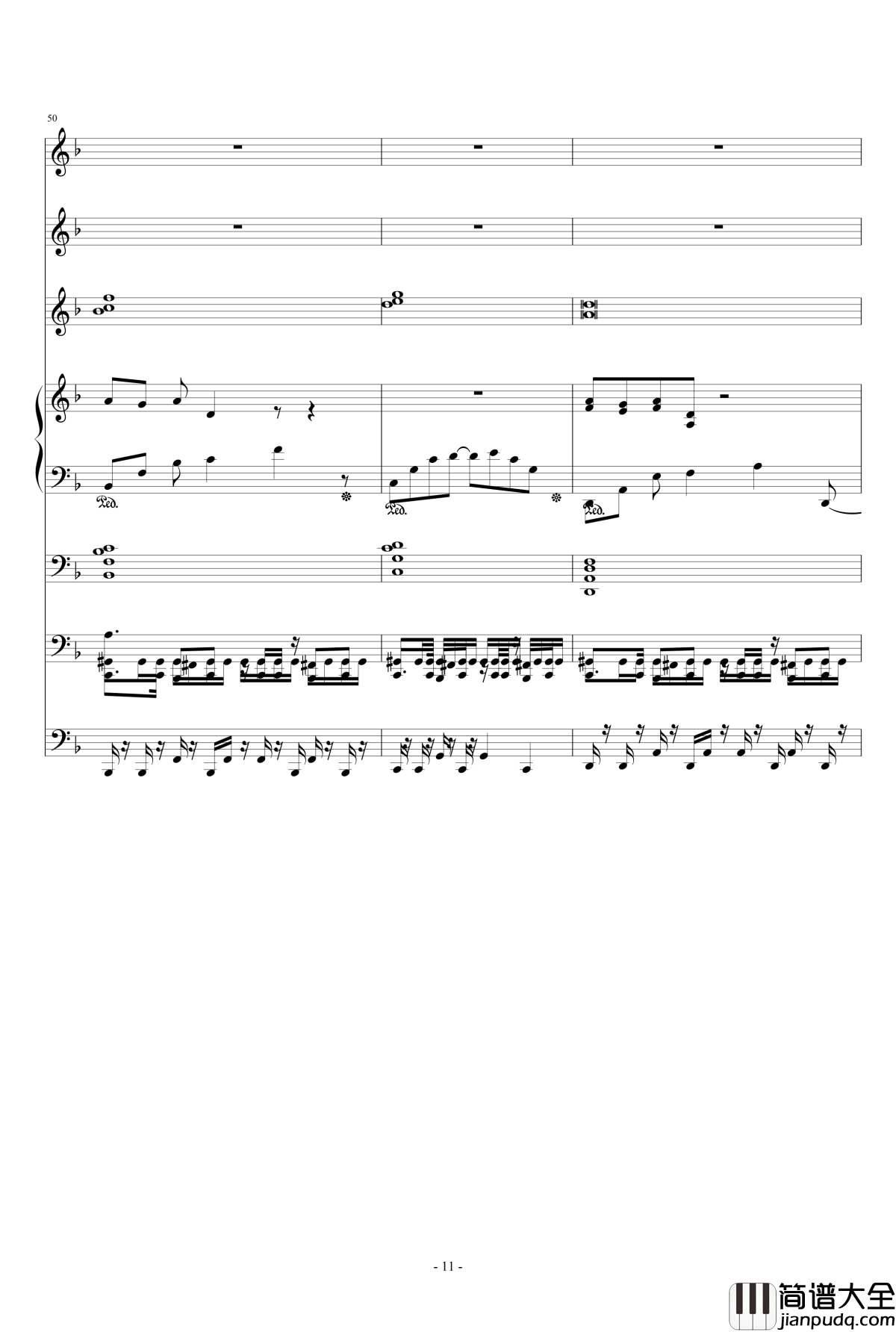 单相思钢琴谱_ellocz