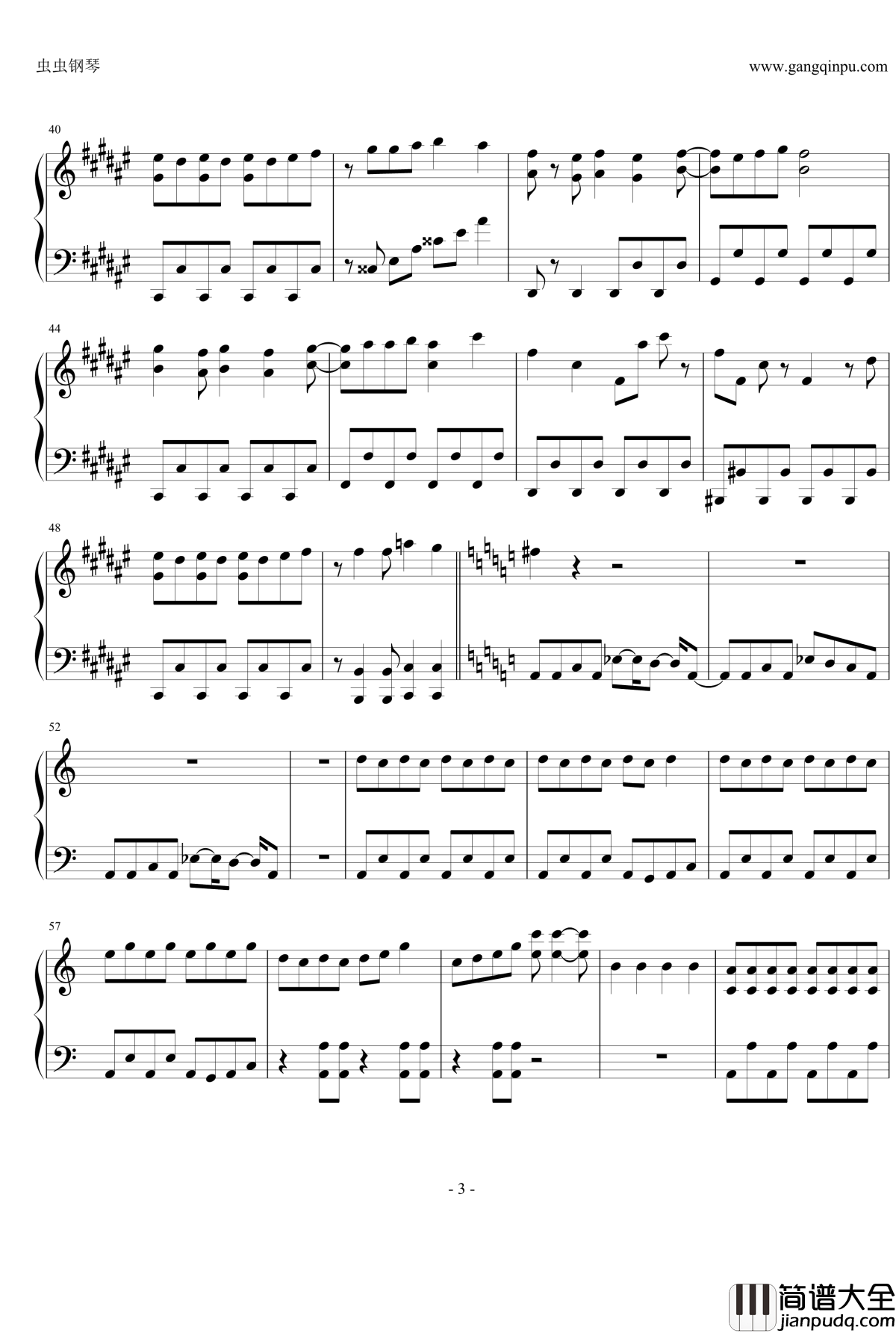 行くぜっ怪盗少女钢琴谱_桃色幸运草Z