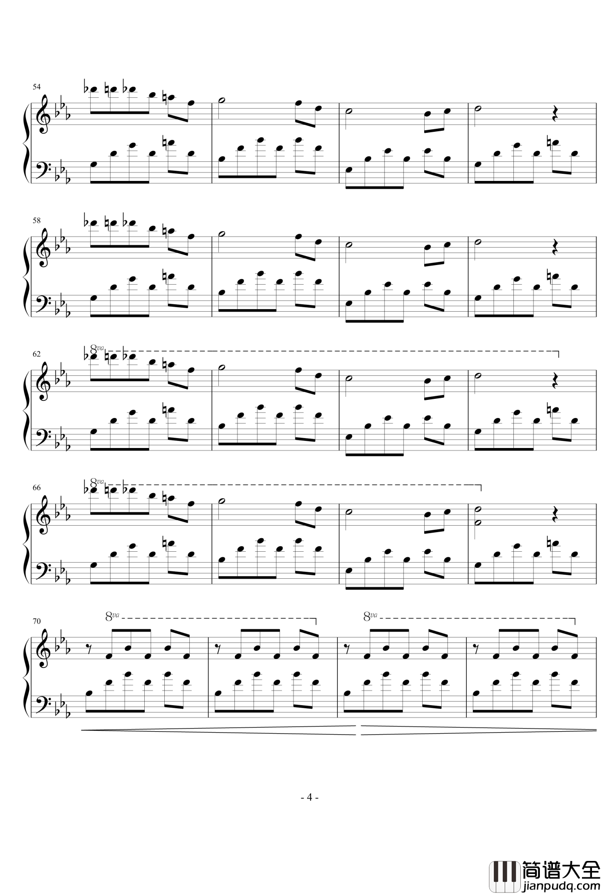 窗外雨落钢琴谱_嗯嗯啊啊