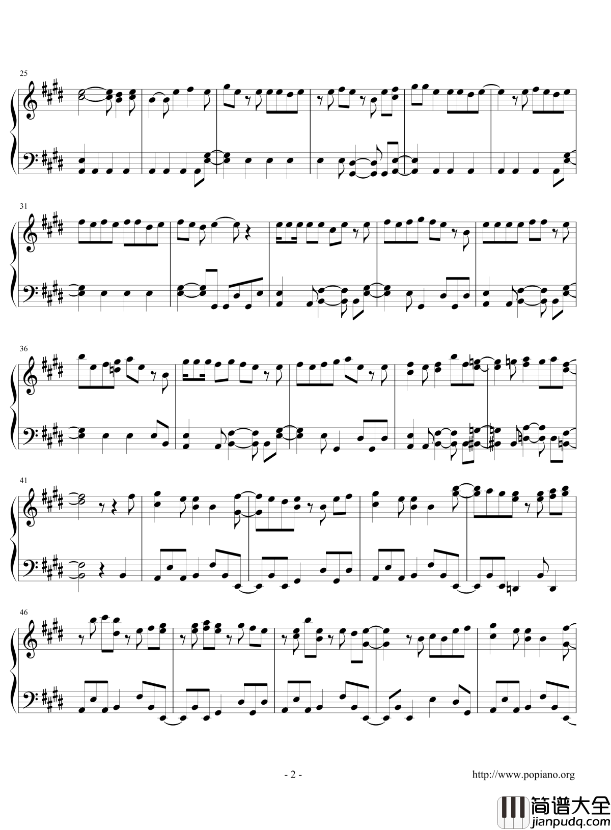 走れ钢琴谱_桃色幸运草Z