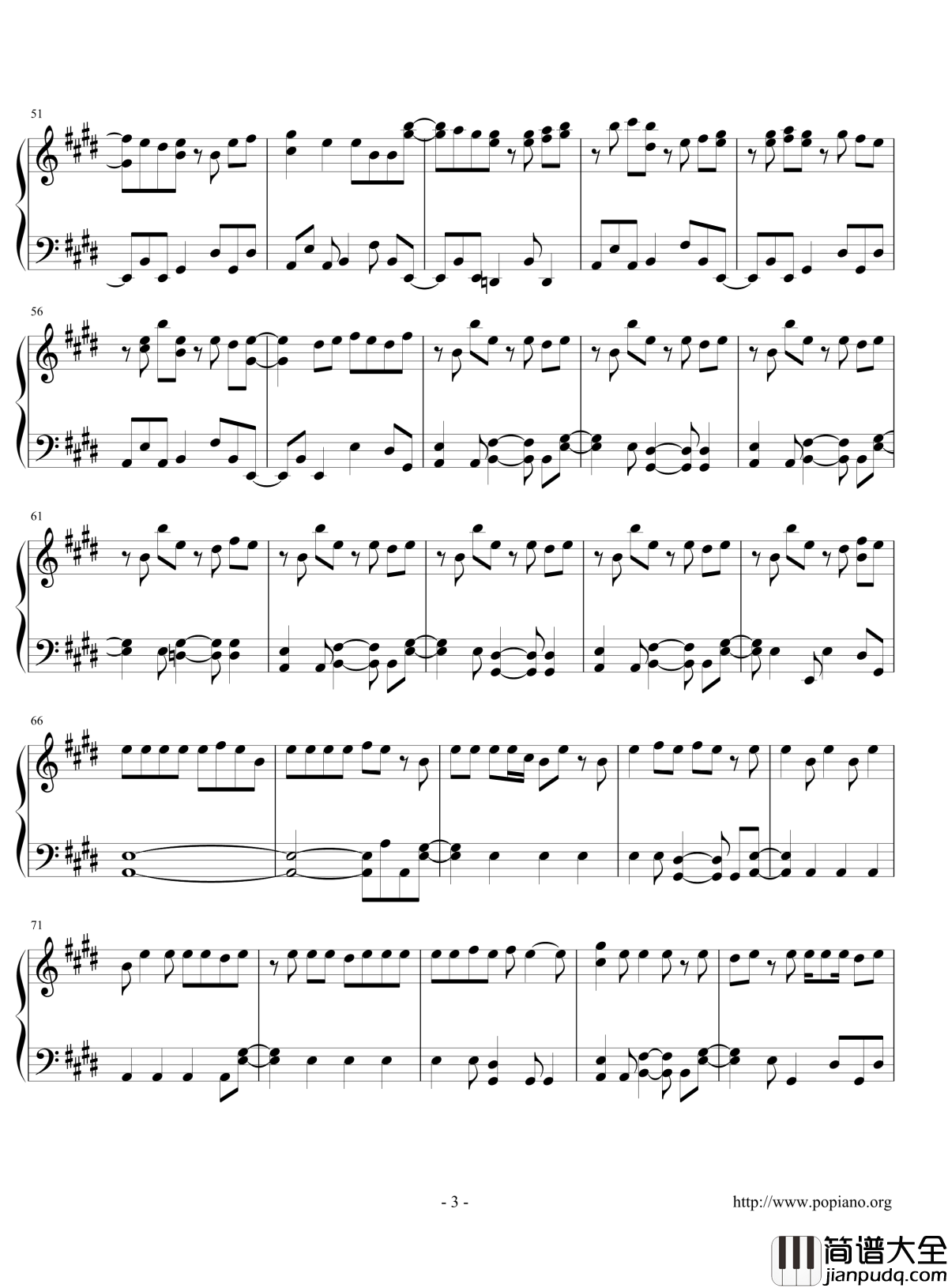 走れ钢琴谱_桃色幸运草Z