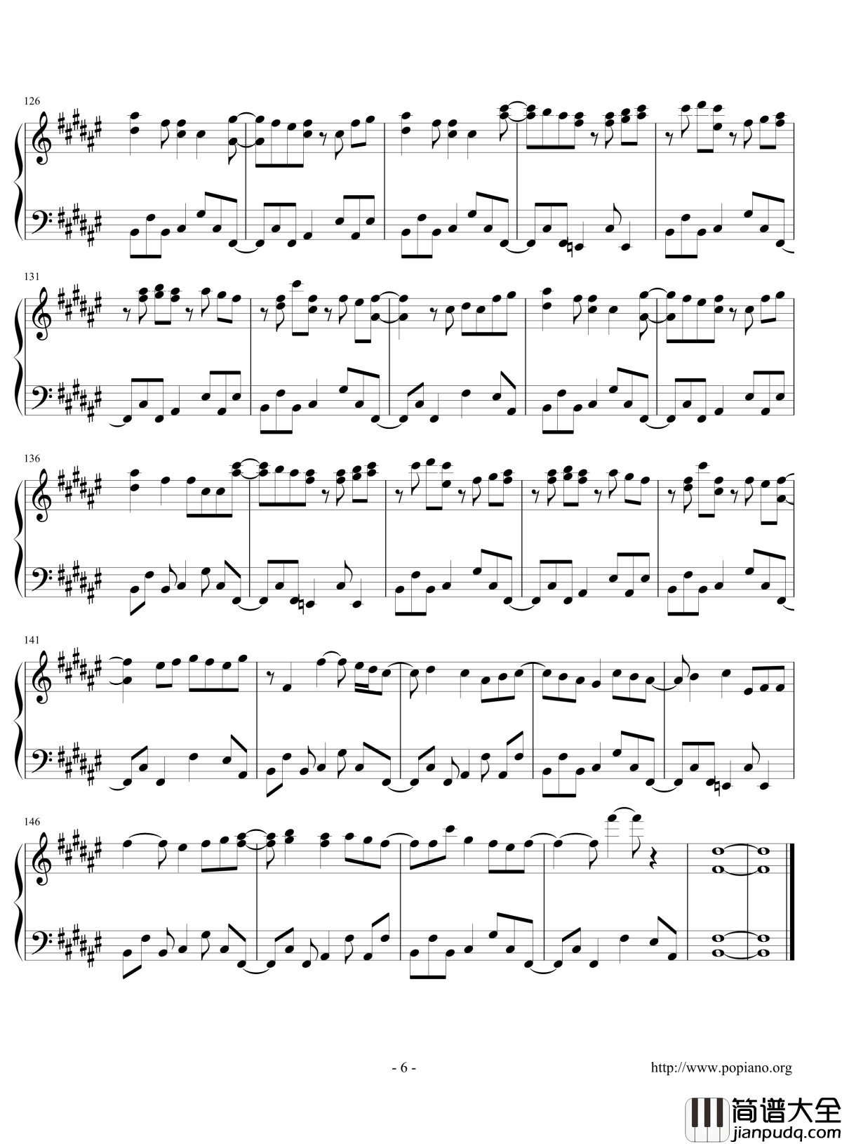 走れ钢琴谱_桃色幸运草Z